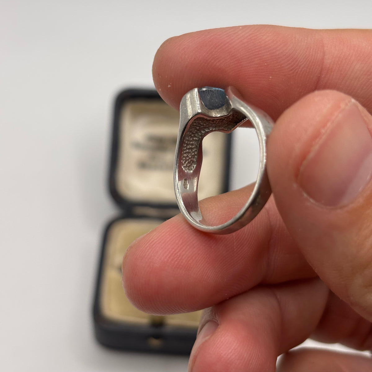 Silver Blue Topaz Ring (S)