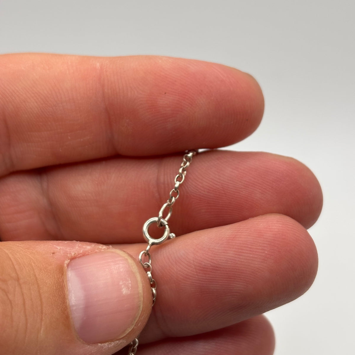 Silver 20” Moonstone Cross Necklace
