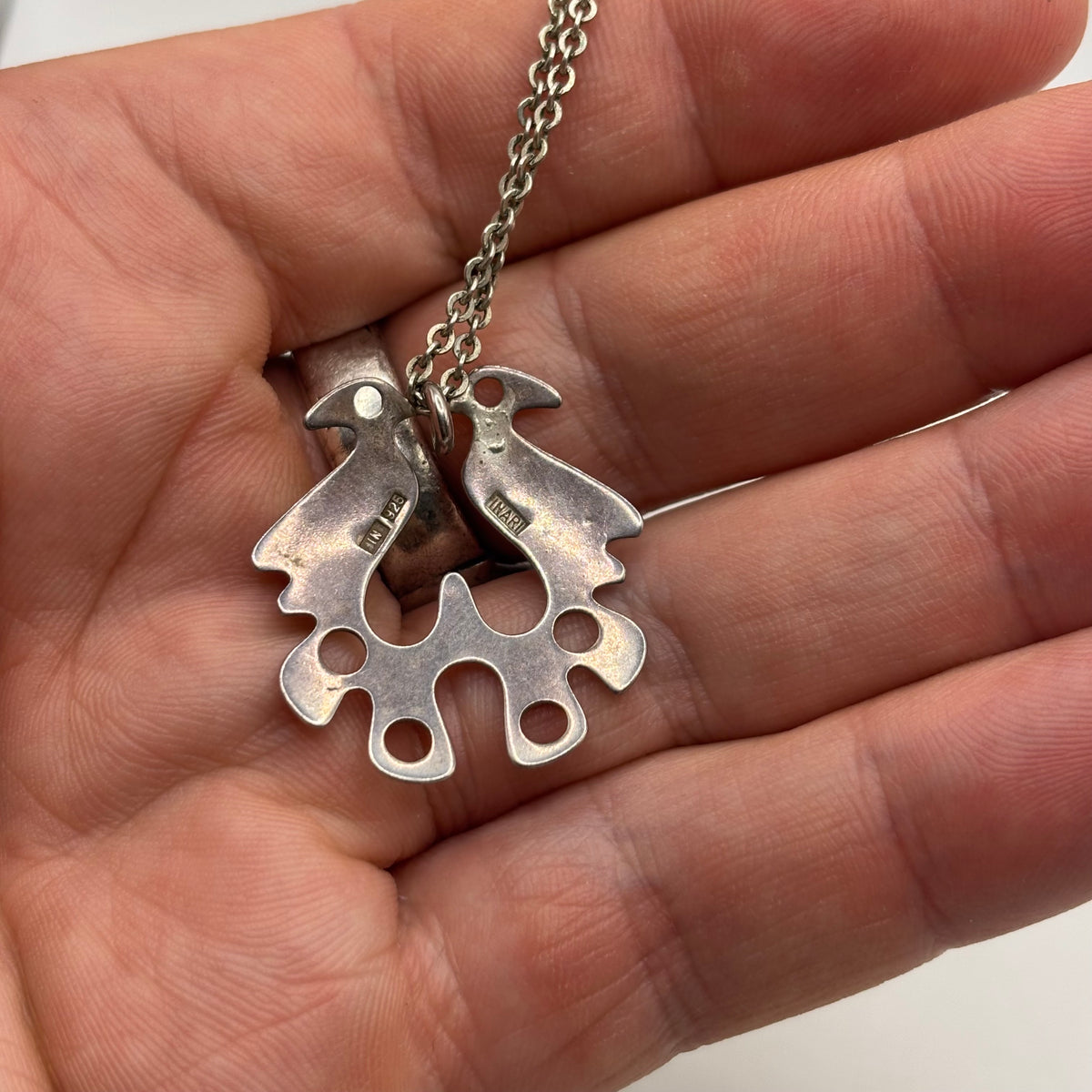 Silver 20” Inarin Hopea Finish Merganser Pendant
