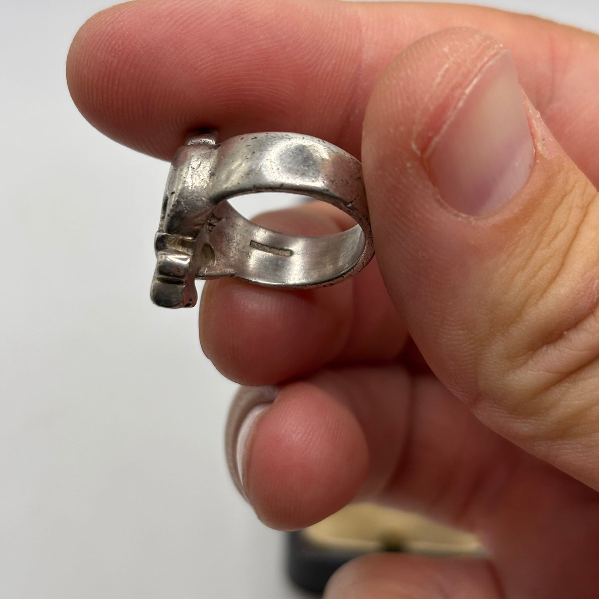 Silver The Great Frog Fleur De Lis Ring (J)