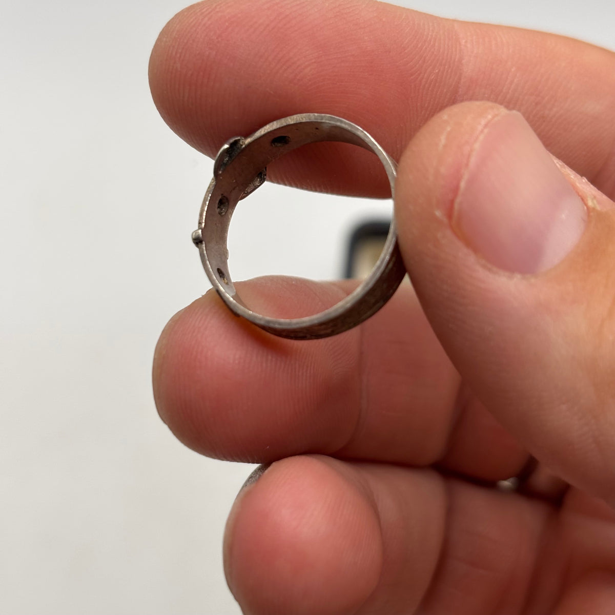 Silver Vintage Buckle Ring (P)