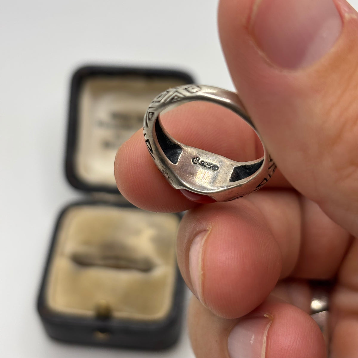 Silver Coral Carolyn Pollack Ring (N)
