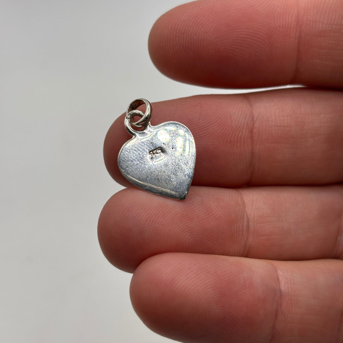 Silver Pearl Heart