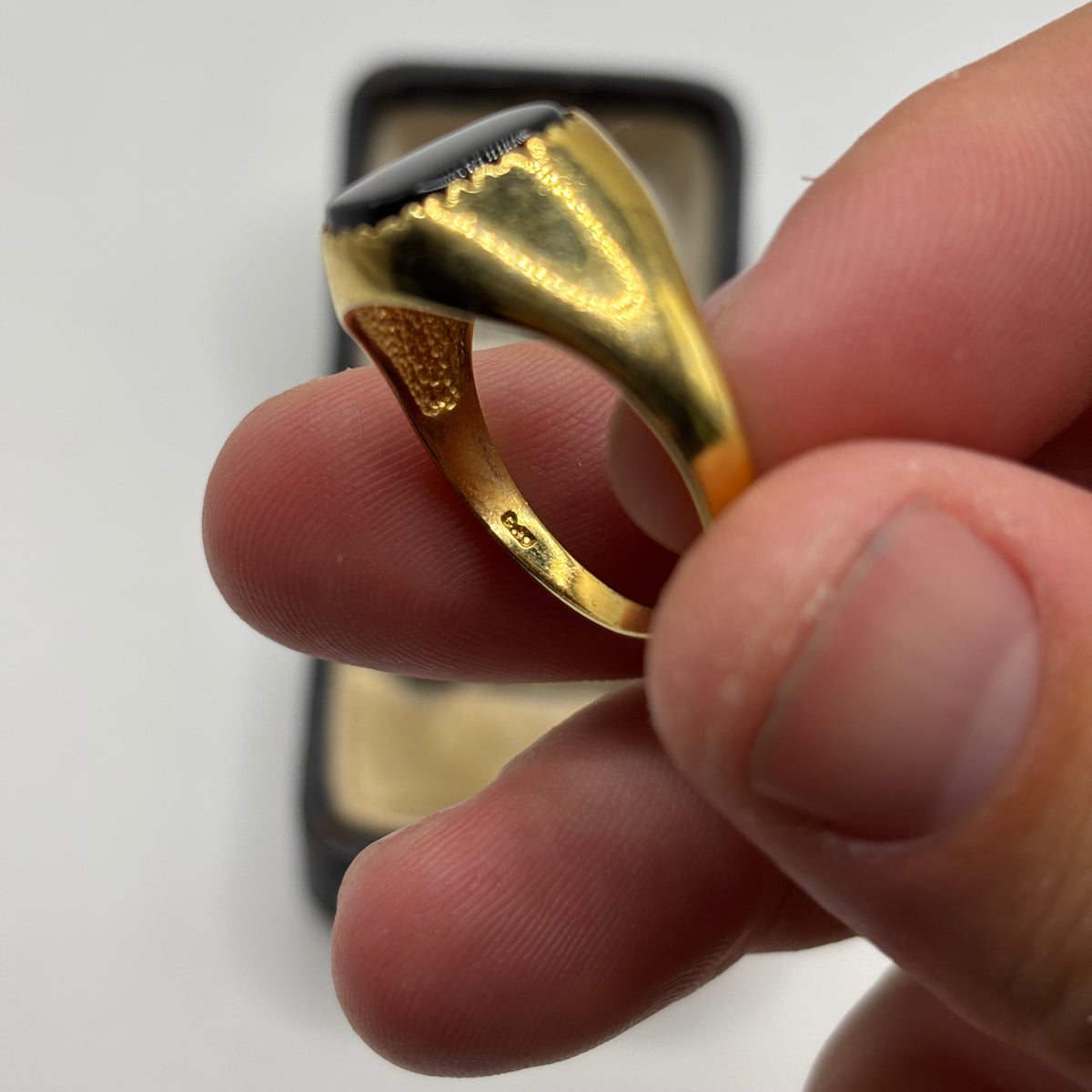 Silver Gold Plated Signet Ring (W)