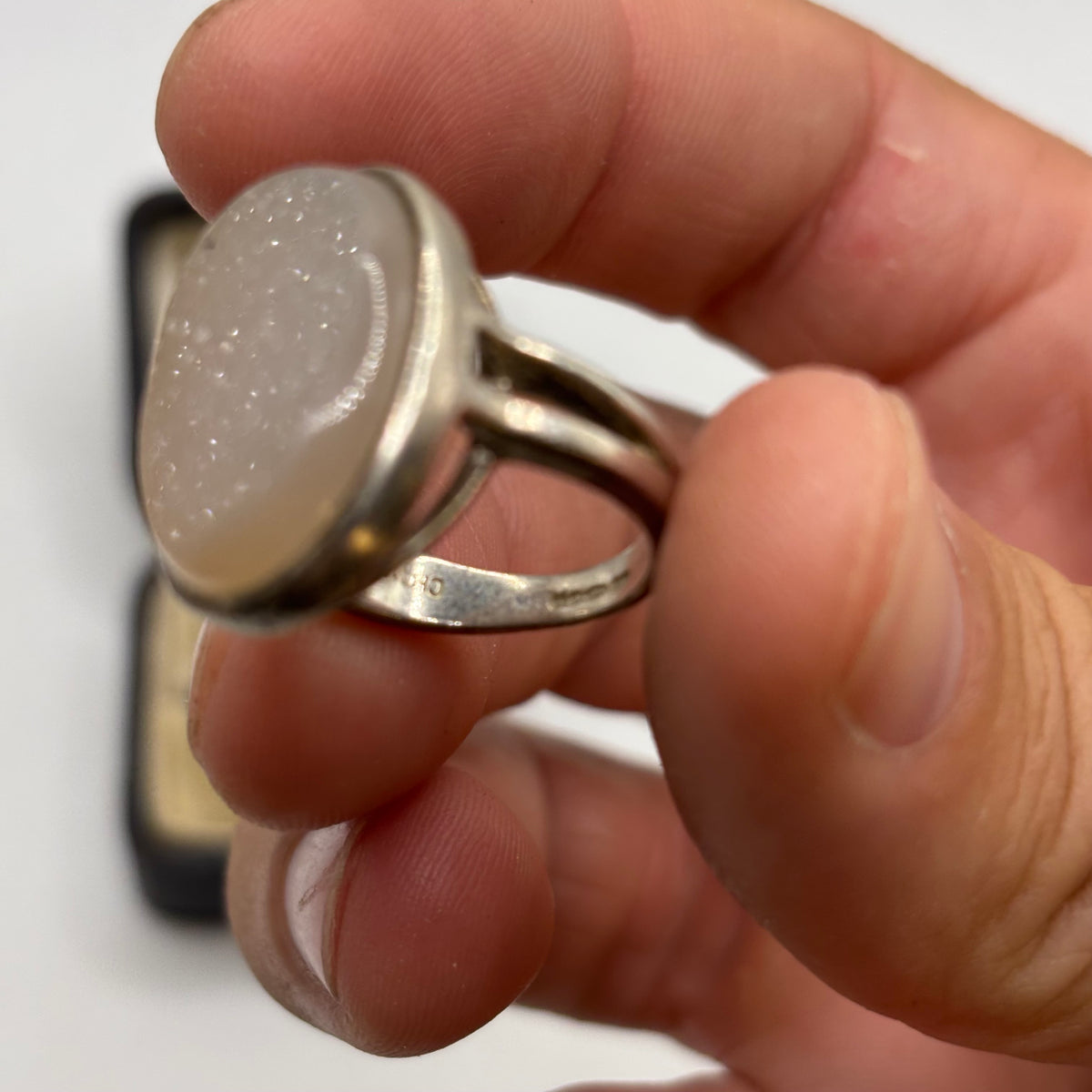 Silver Whitney Kelly Druzy Quartz Ring (K)