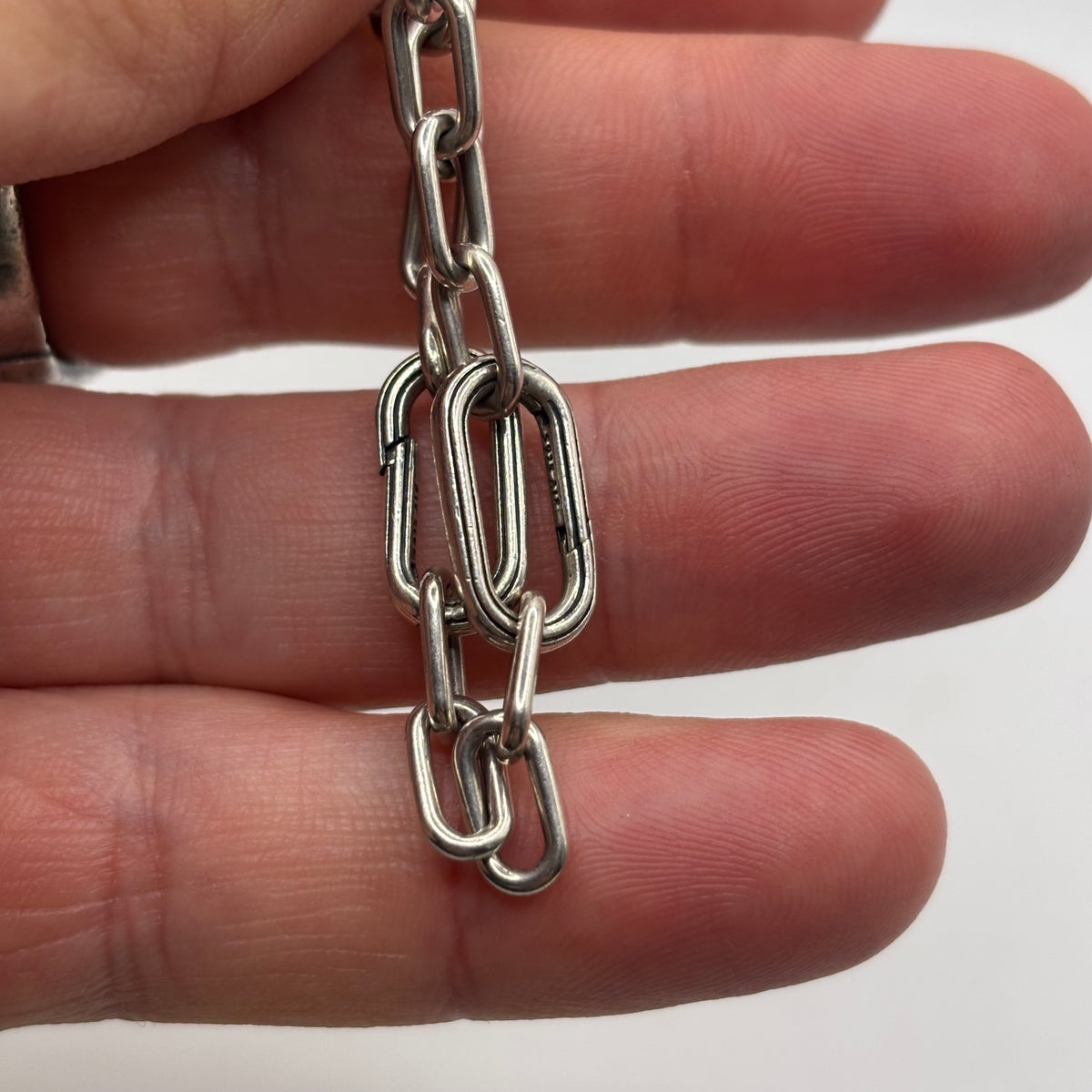 Silver 7” Pandora Paperclip Bracelet