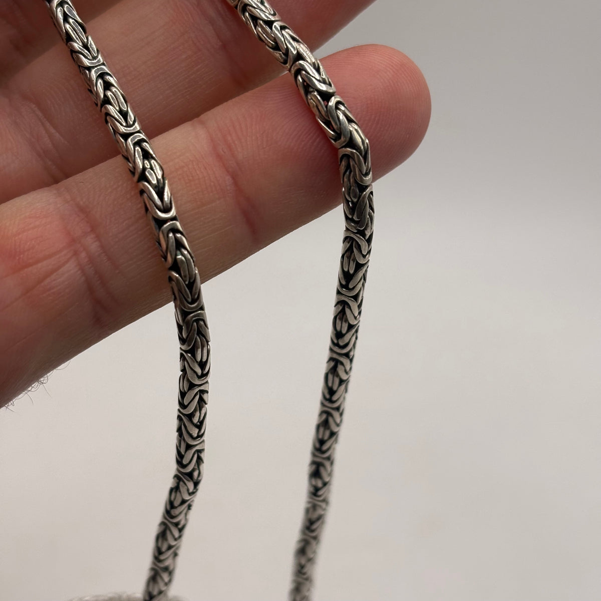 Silver 18” Byzantine Chain