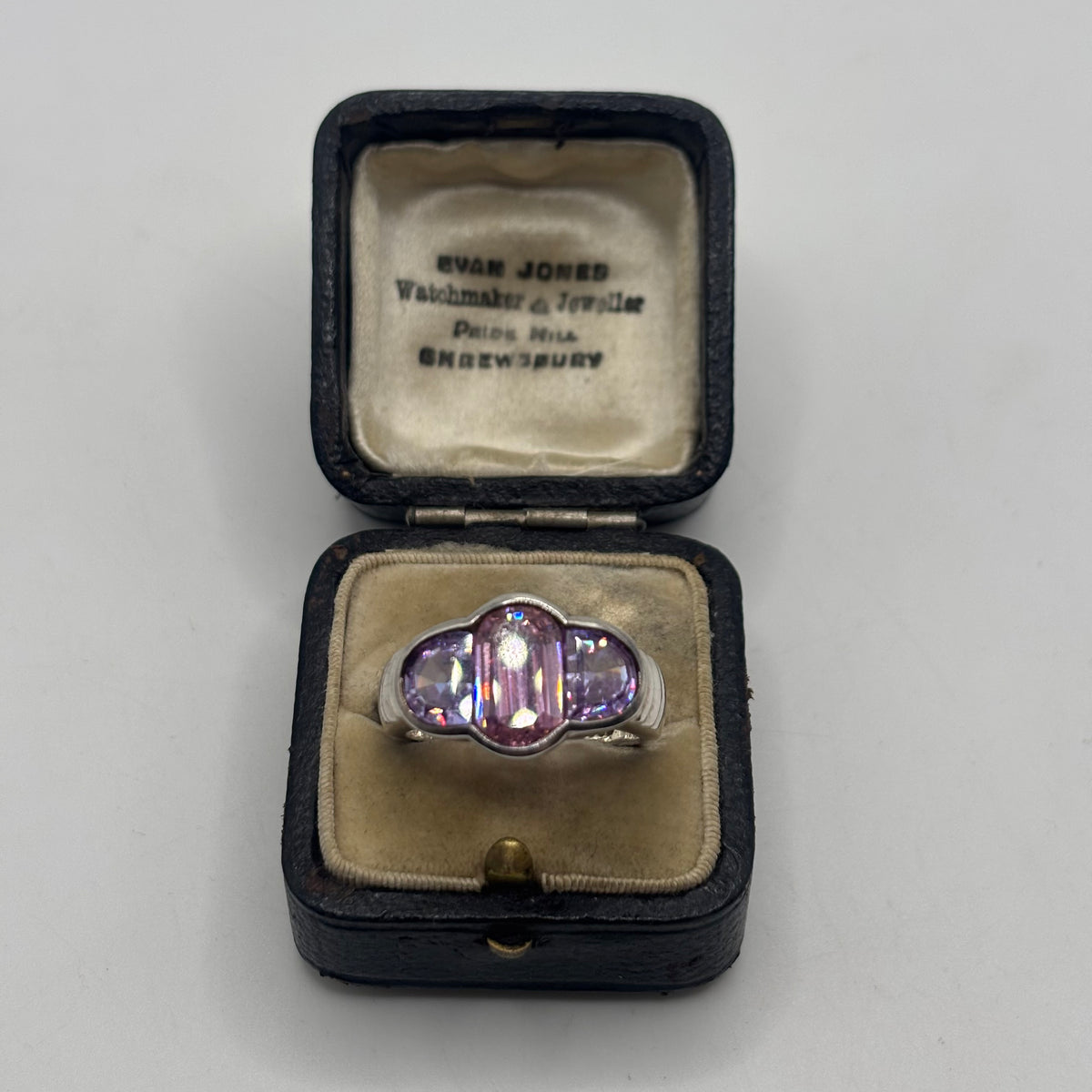 Silver Pink & Purple CZ Ring (R)
