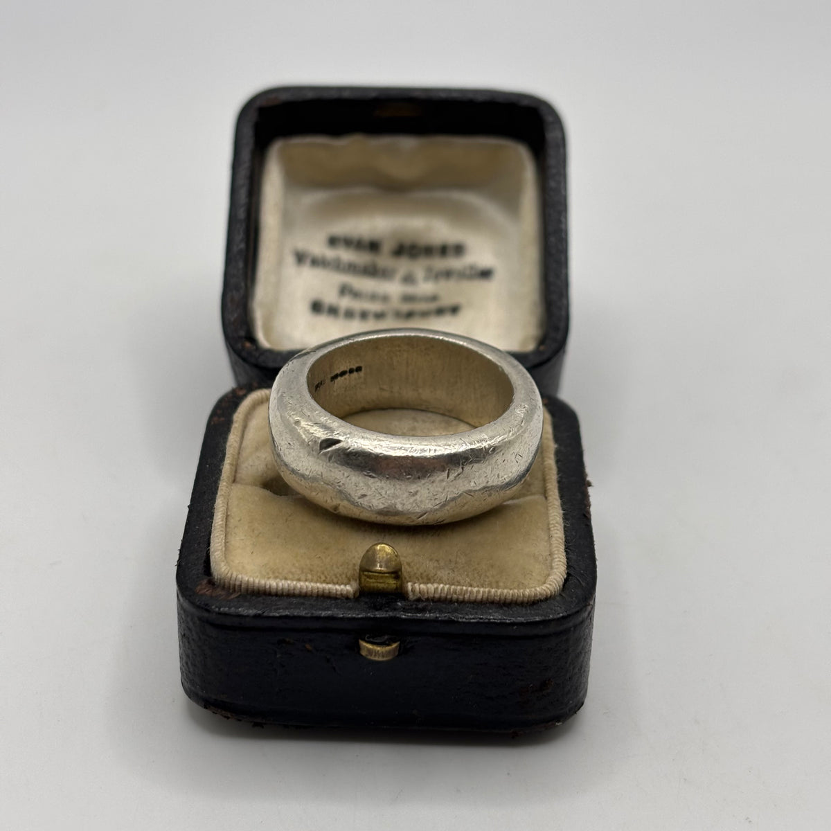 Silver Heavy The Great Frog Band Ring (S)