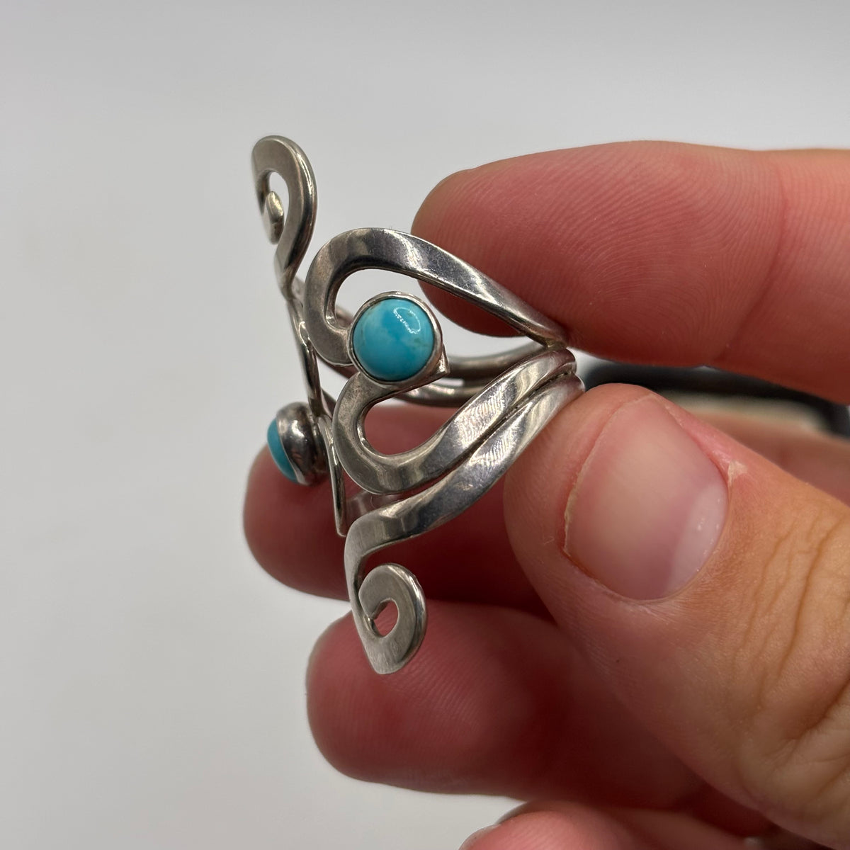 Silver Mexican Turquoise Ring (P)