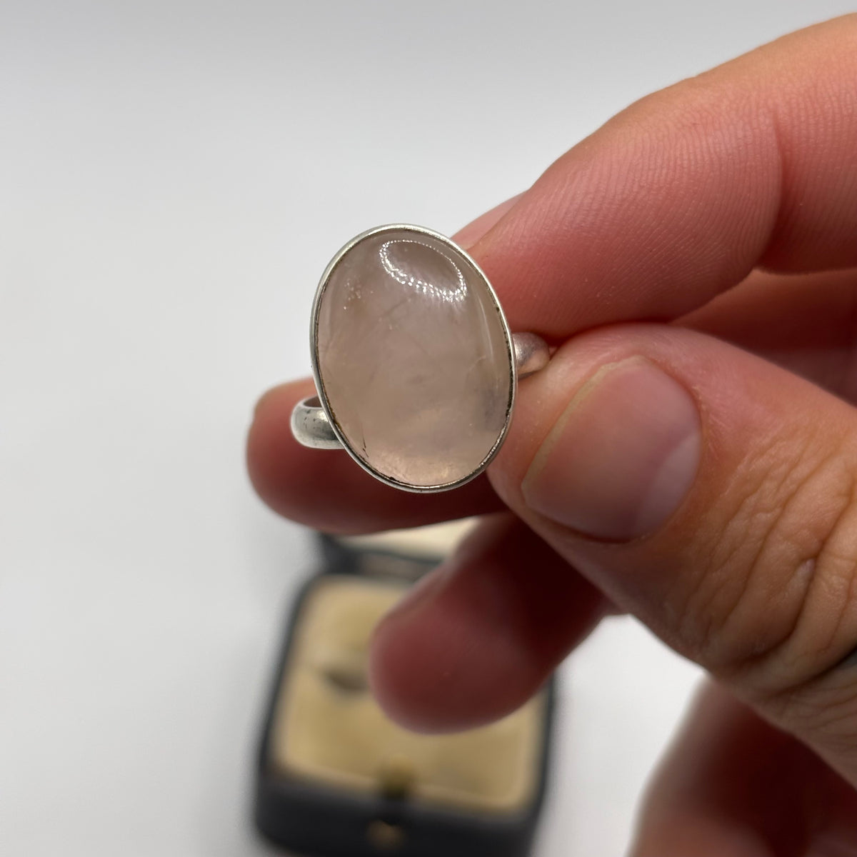 Silver Rose Quartz Ring (P)