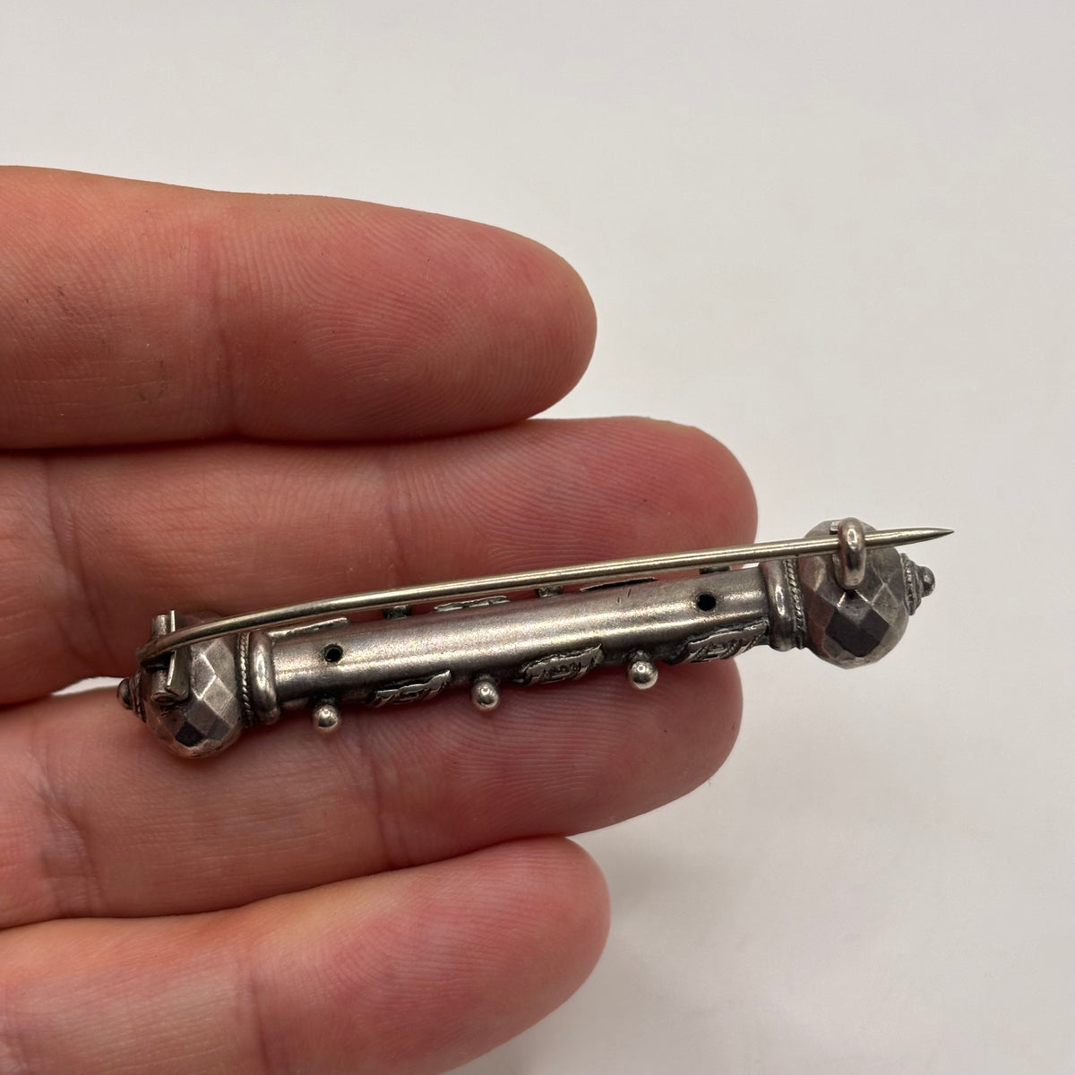 Silver Large Victorian Brooch