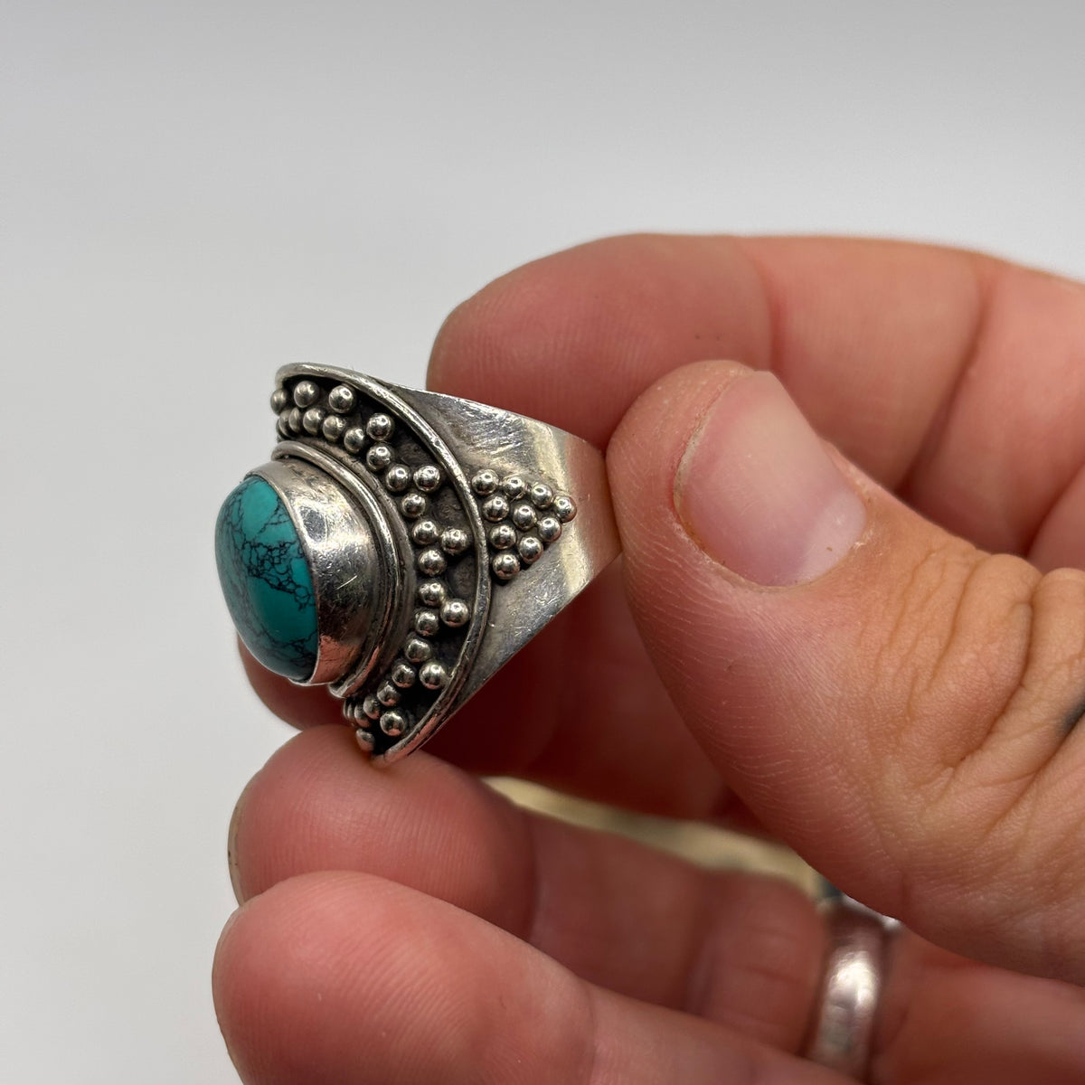 Silver Turquoise Ring (L)