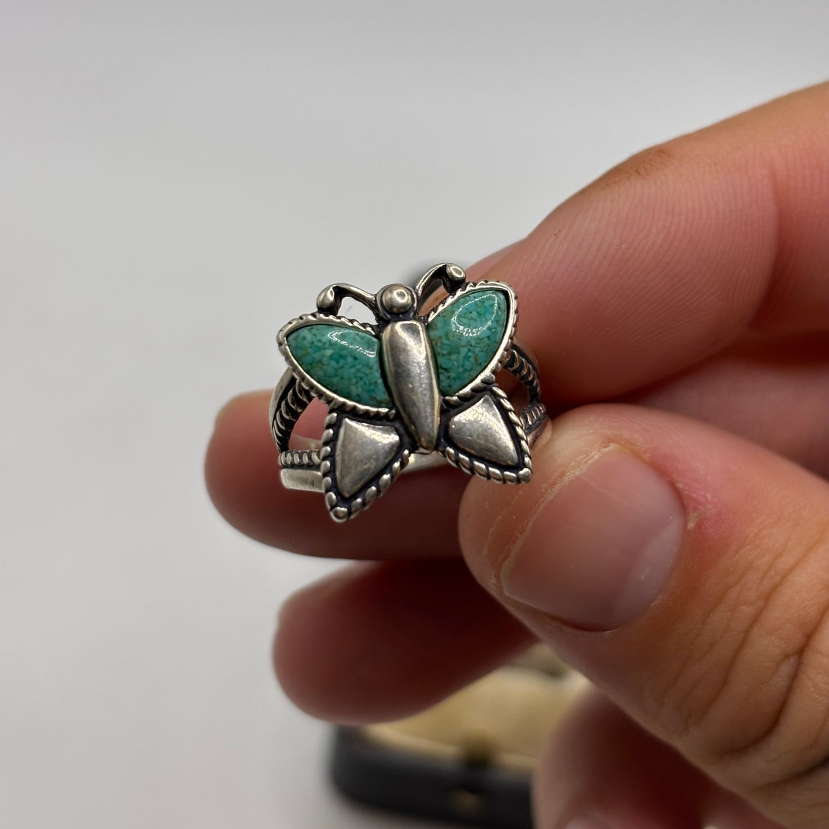 Silver Carolyn Pollack Butterfly Ring (P 1/2)