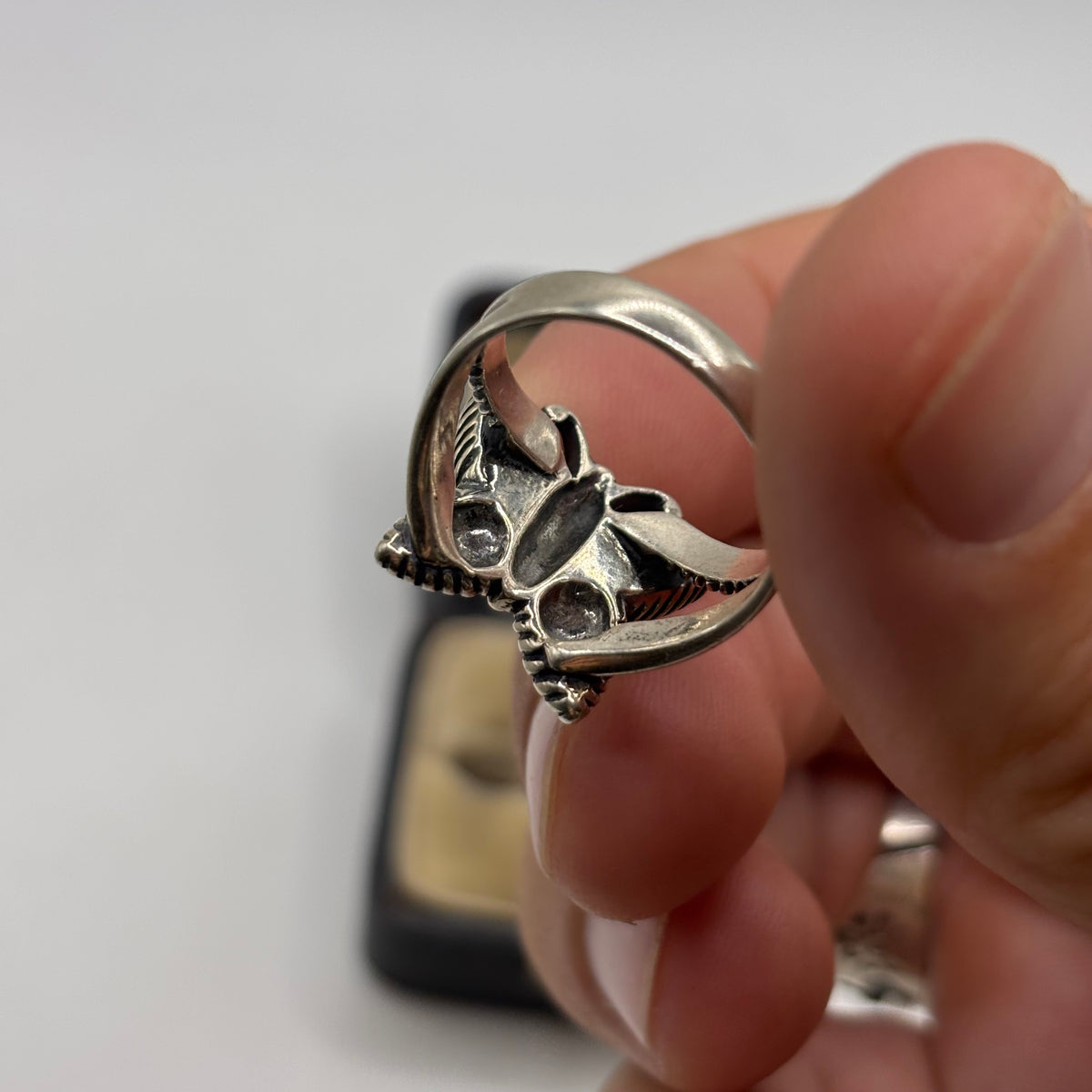 Silver Carolyn Pollack Butterfly Ring (P 1/2)