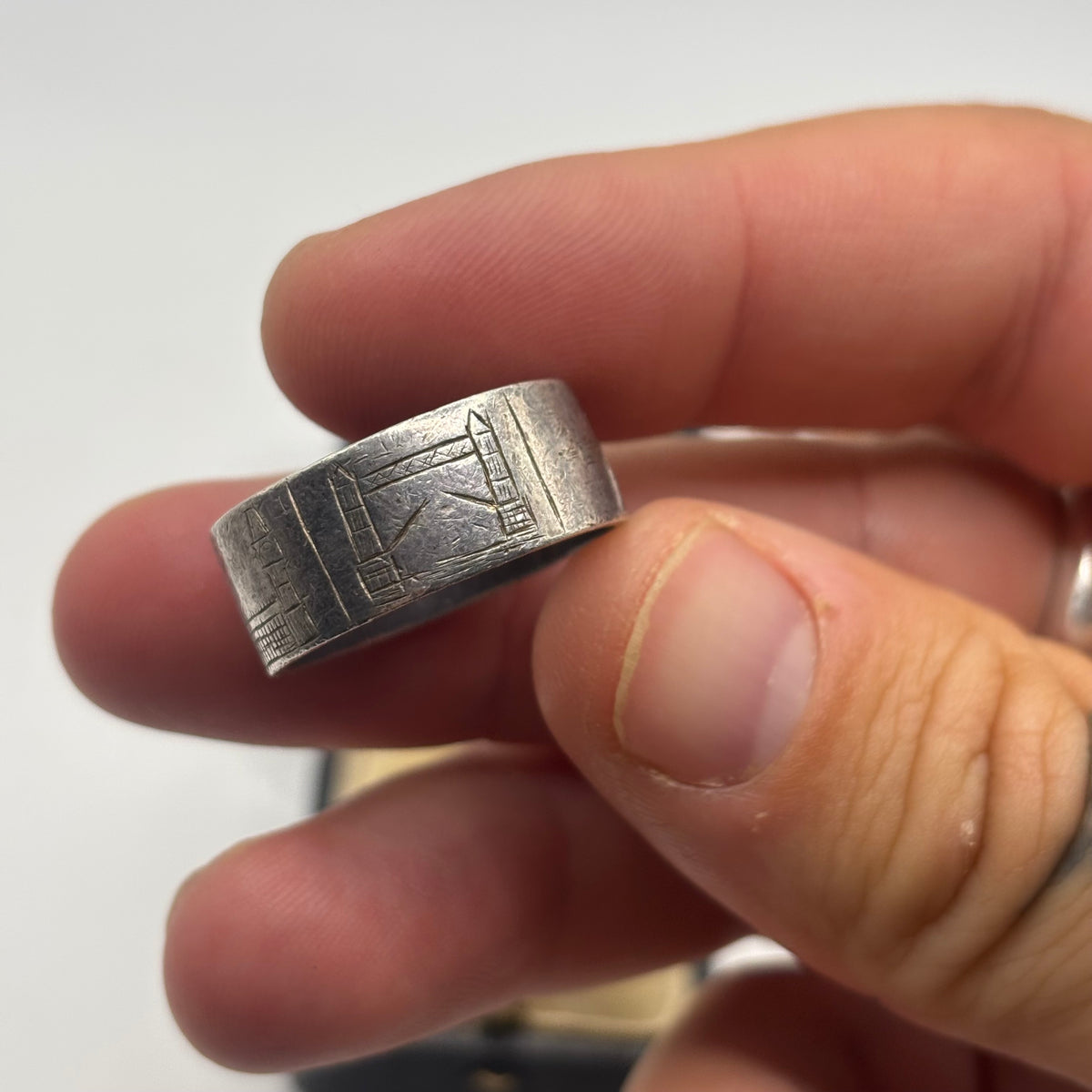 Silver Hand Made London Monuments Ring (T)