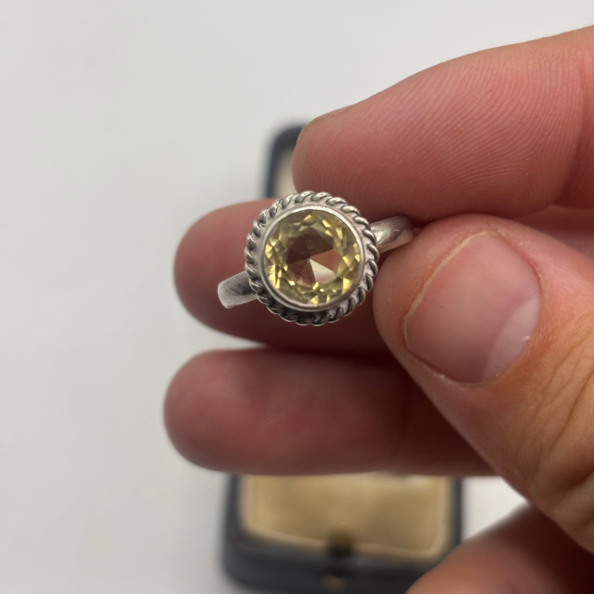 Silver Citrine Ring (O 1/2)