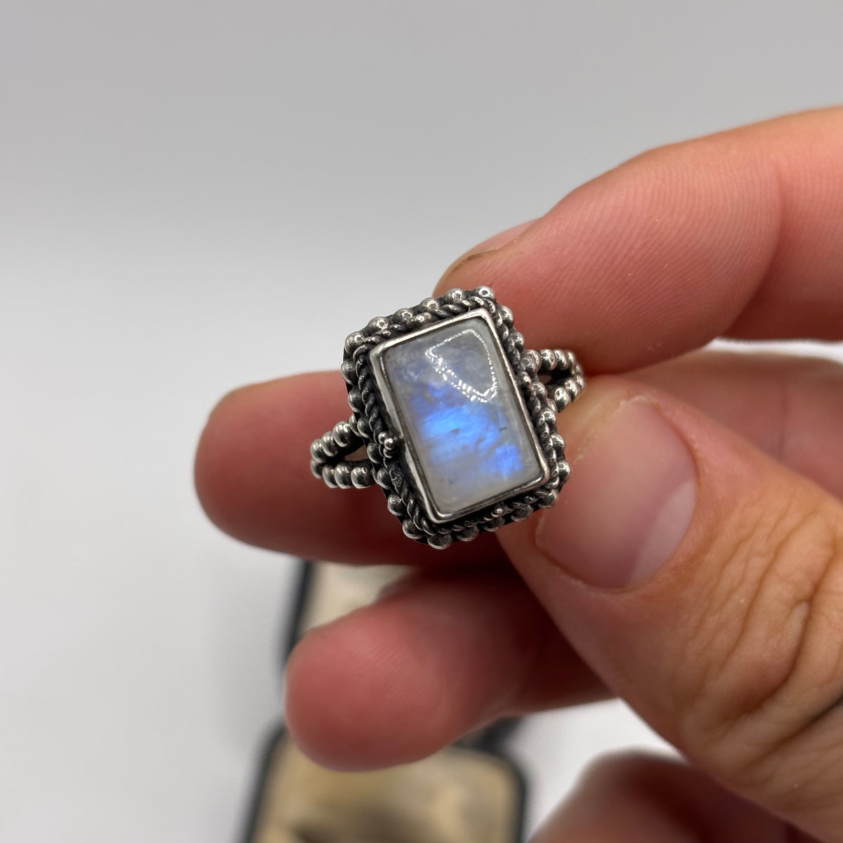 Silver Moonstone Ring (O)