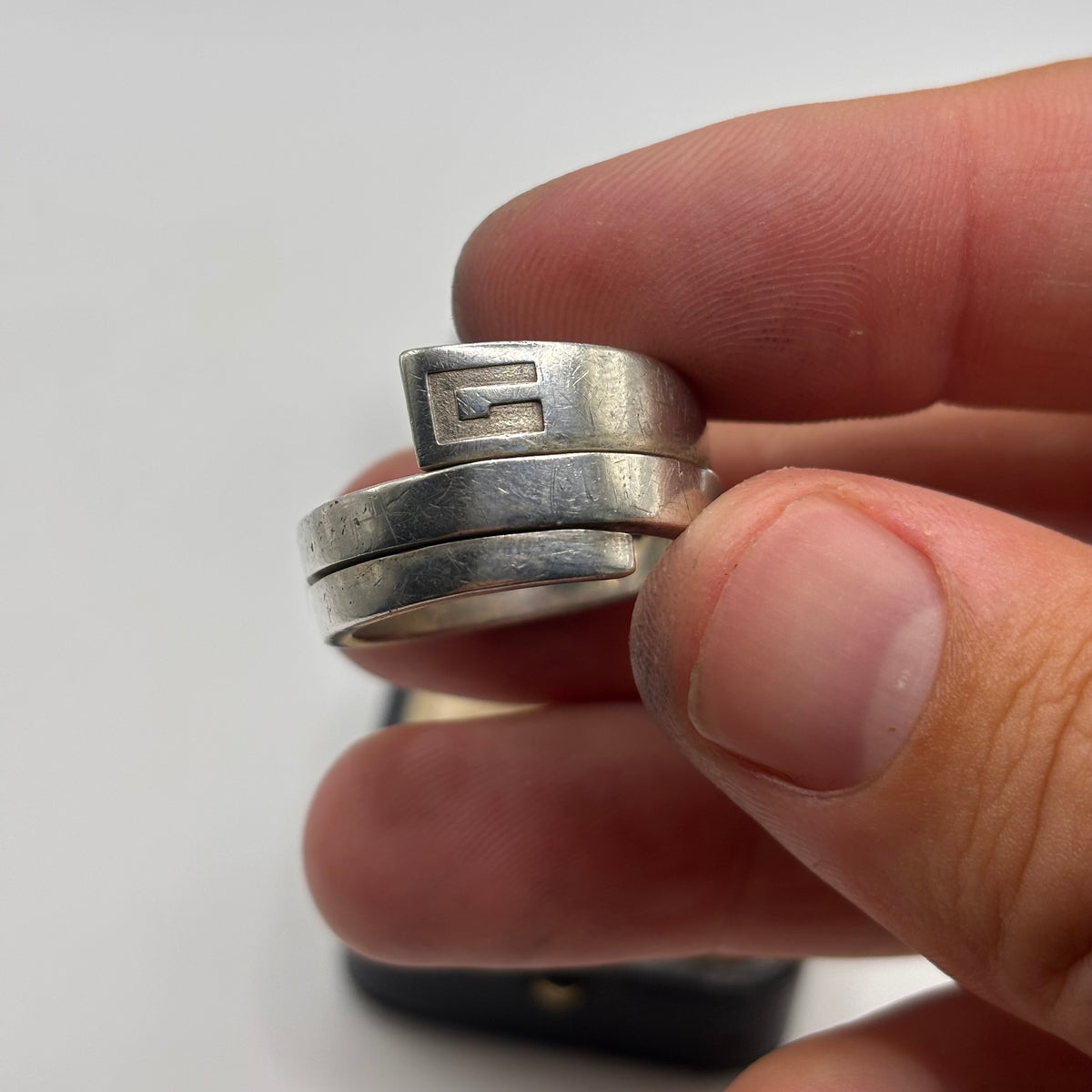 Silver Gucci Snake Ring (T)