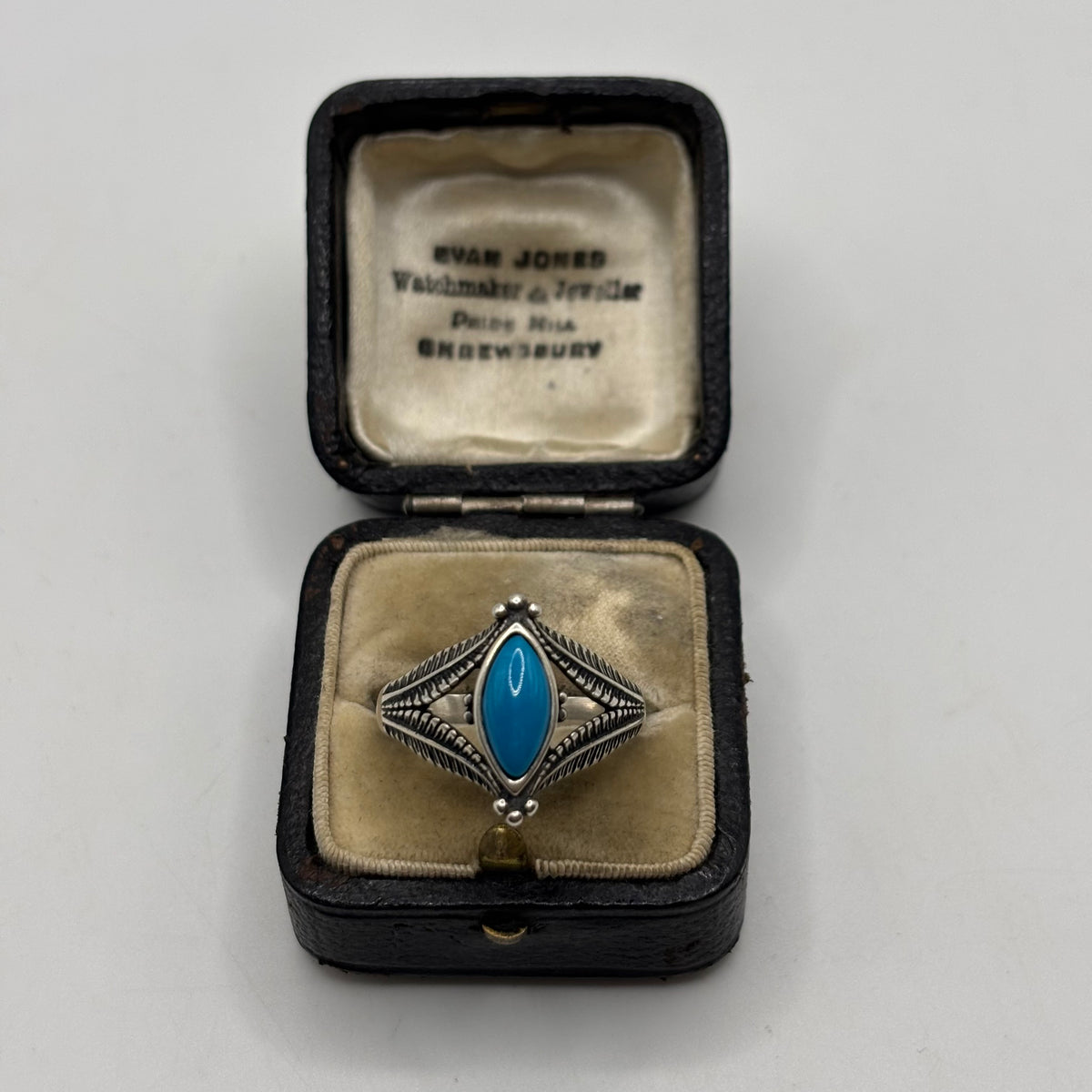 Silver Carolyn Pollack Turquoise Ring (S)
