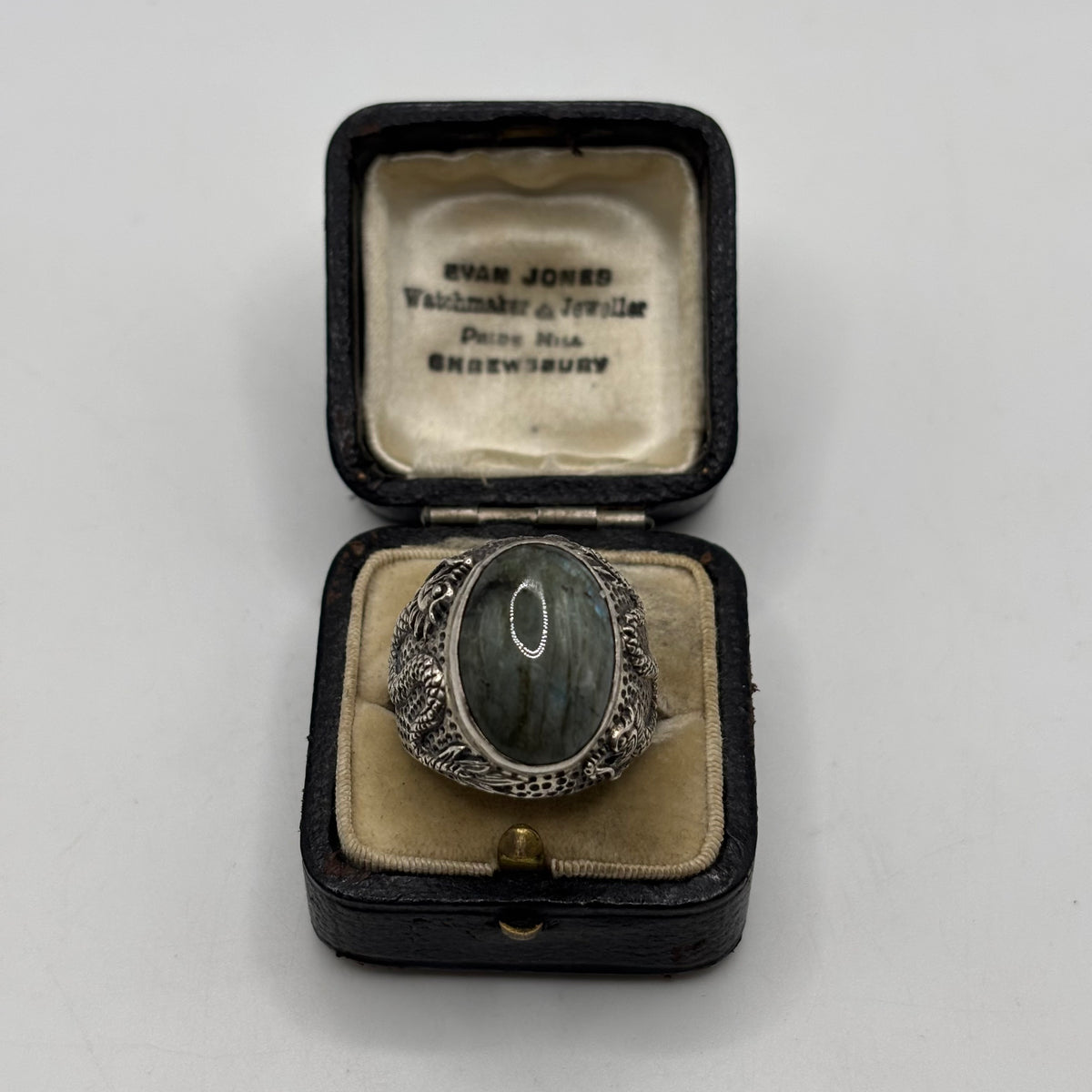 Silver Labradorite Dragon Ring (P)