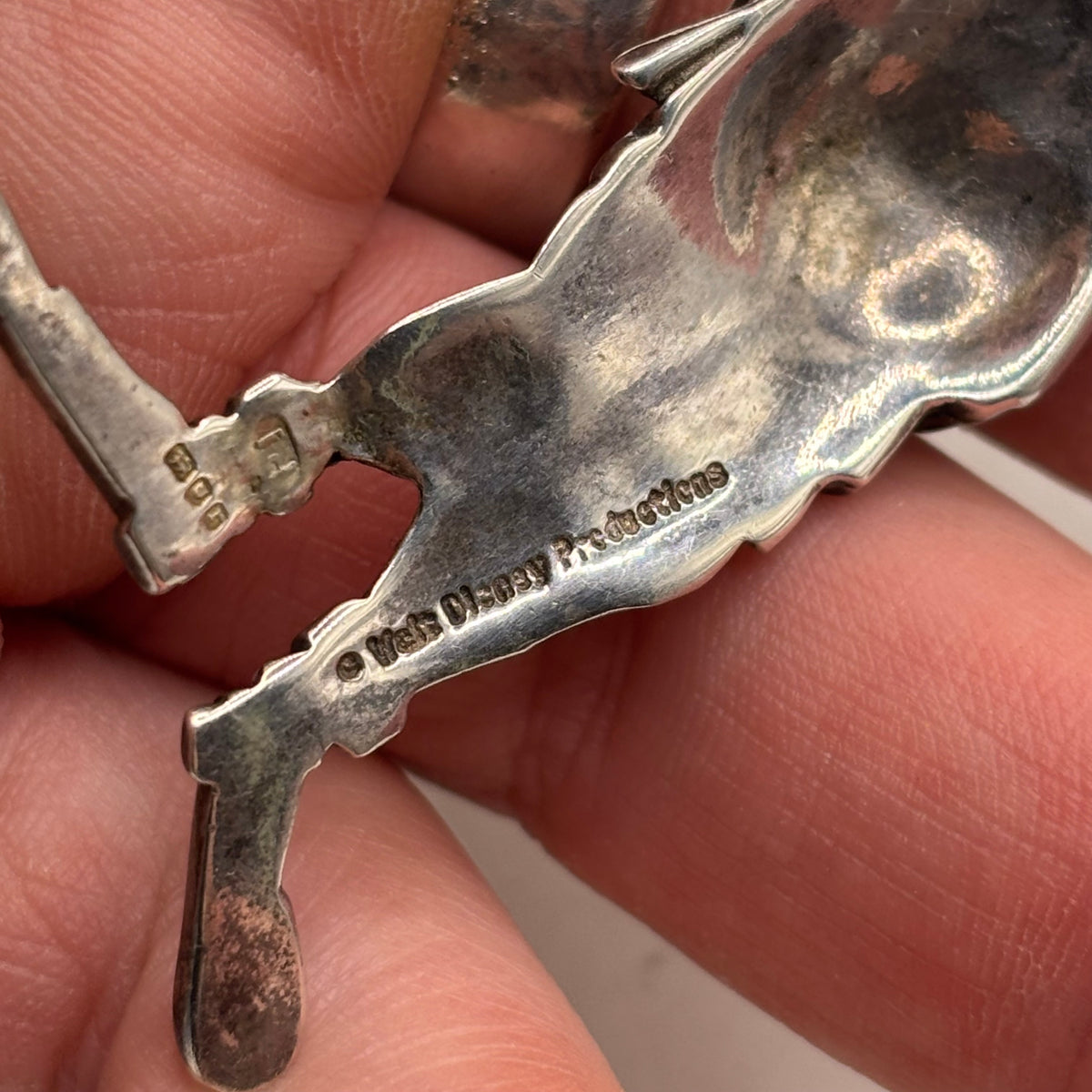 Silver Rare Large Goofy Walt Disney Pendant