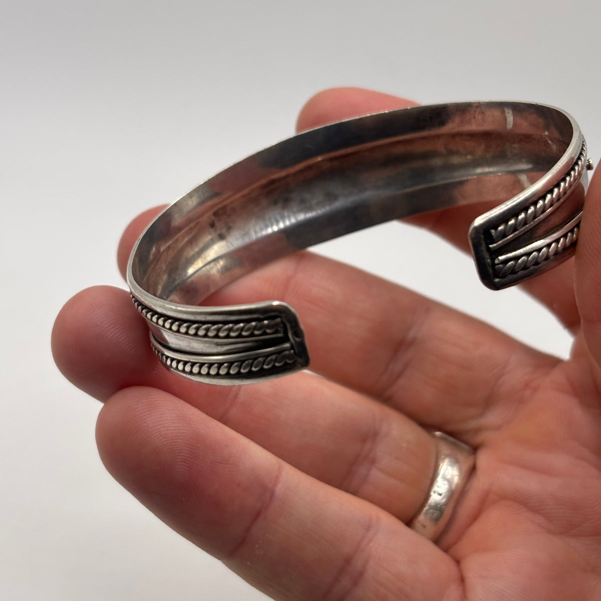 Silver Moon & Sun Bangle (62mm)