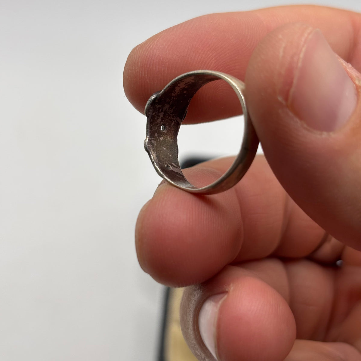 Silver Vintage Buckle Ring (O)
