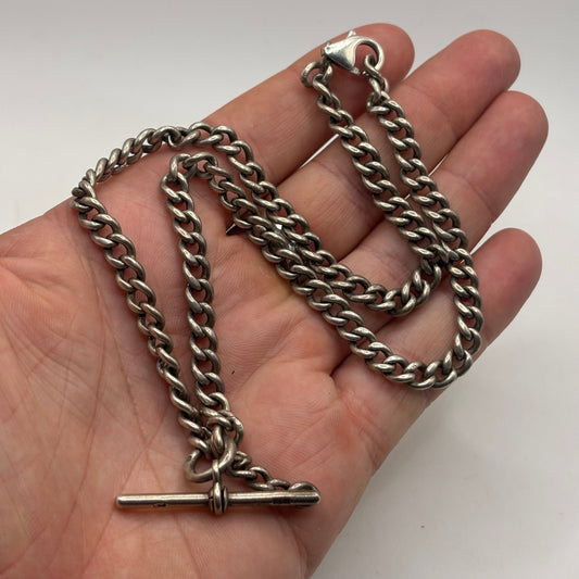 Silver 18” Victorian Albert Chain