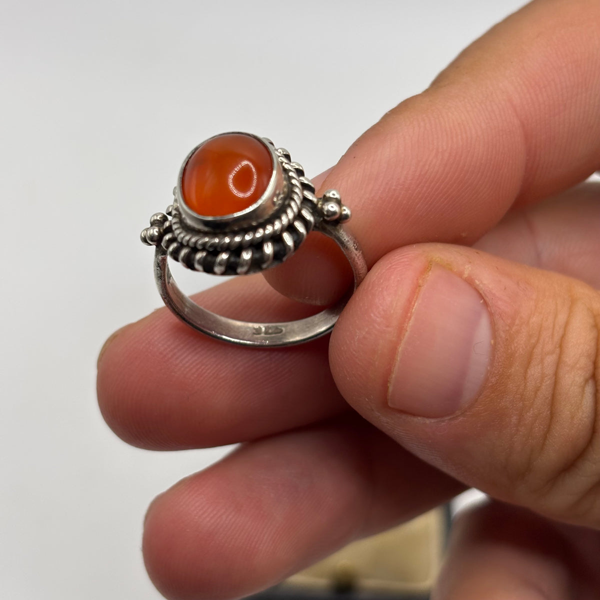 Silver Carnelian Ring (Q)