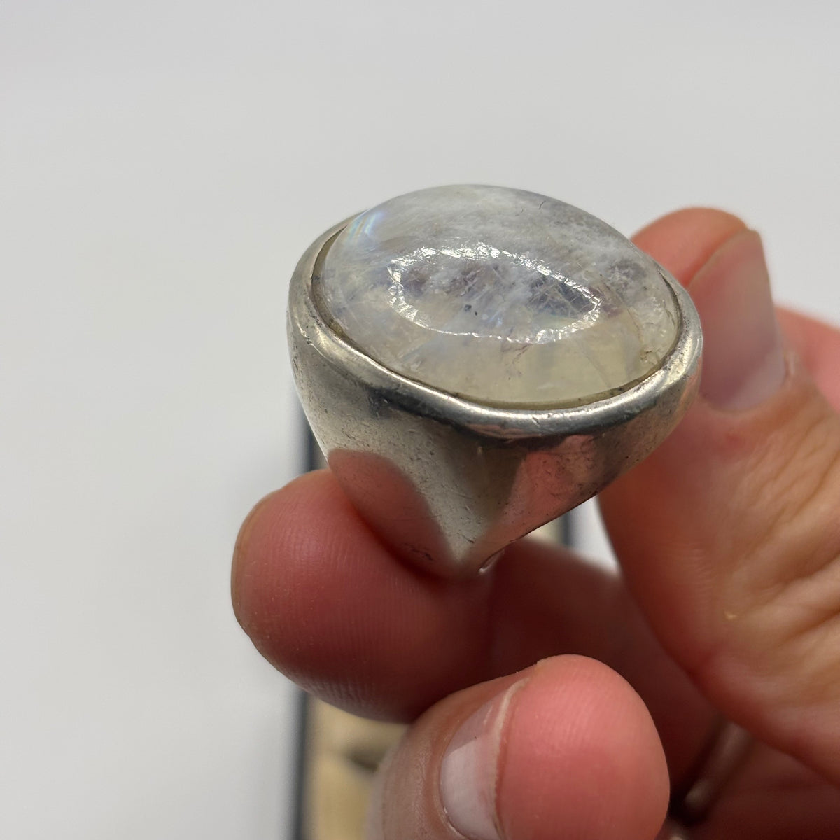Silver Heavy Moonstone Ring (P)