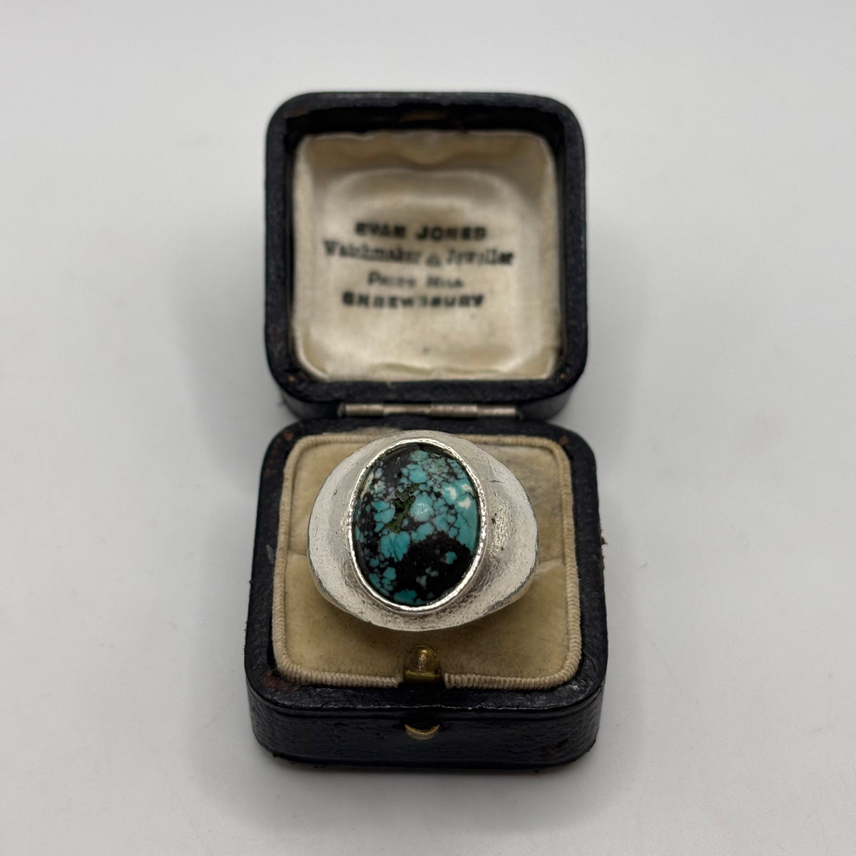 Silver Chunky Turquoise Ring (V)