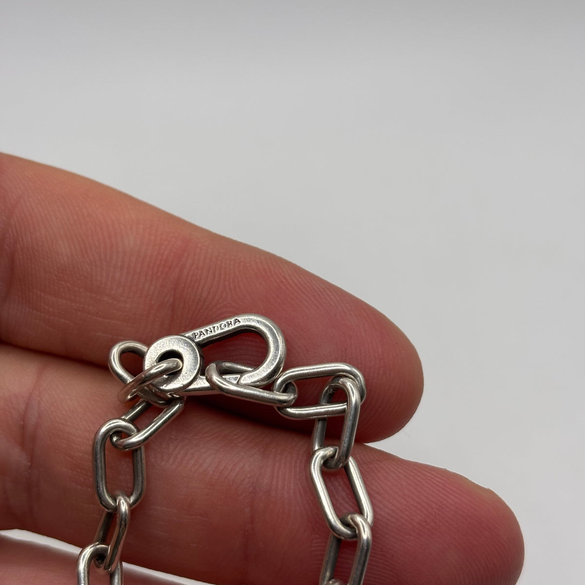 Silver 7” Pandora Paperclip Bracelet