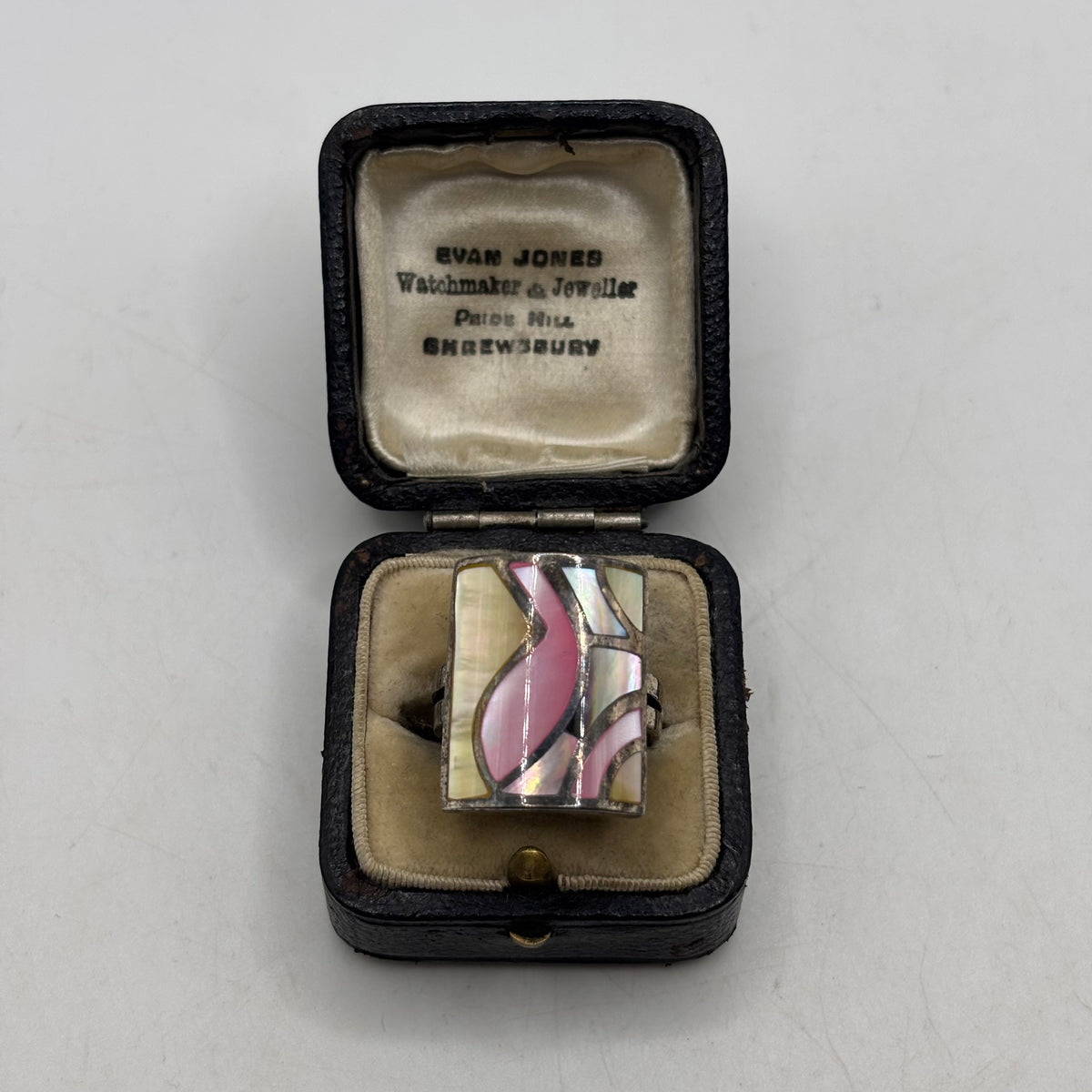 Silver Pearl Inlayed Ring (P)