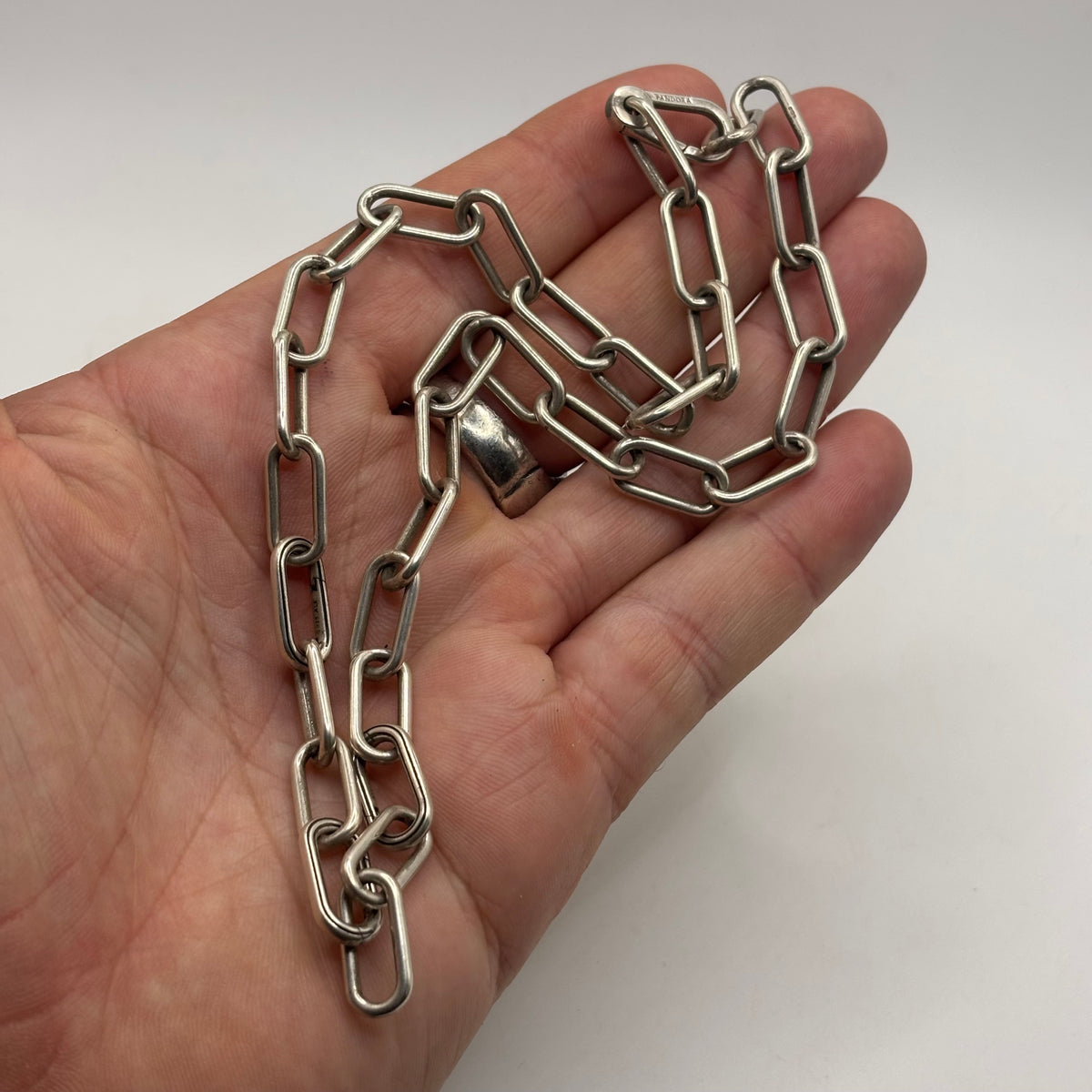 Silver 16-17” Pandora Paperclip Necklace
