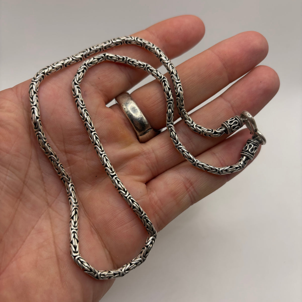 Silver 18” Byzantine Chain