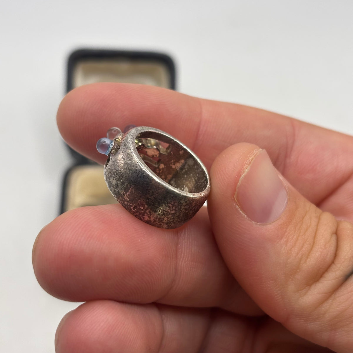 Silver Heavy Abstract Ring (J)