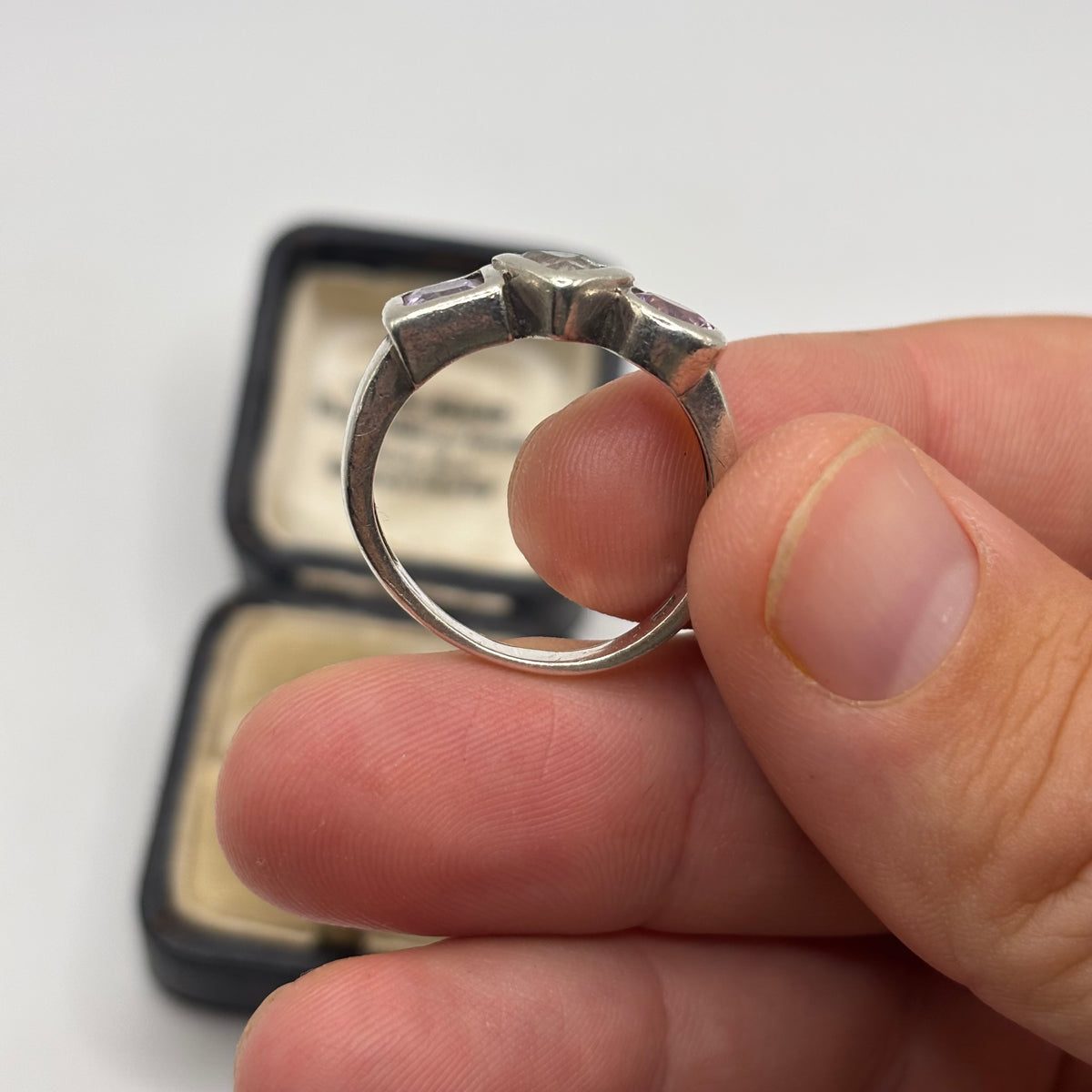 Silver Mixed Gem Ring (T)