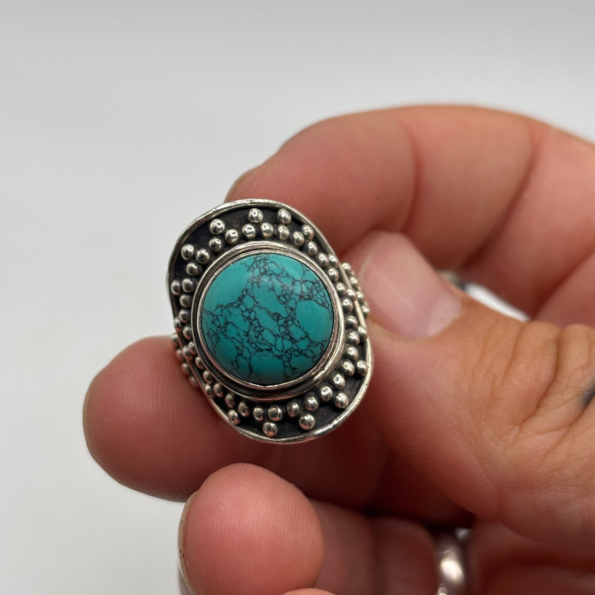 Silver Turquoise Ring (L)