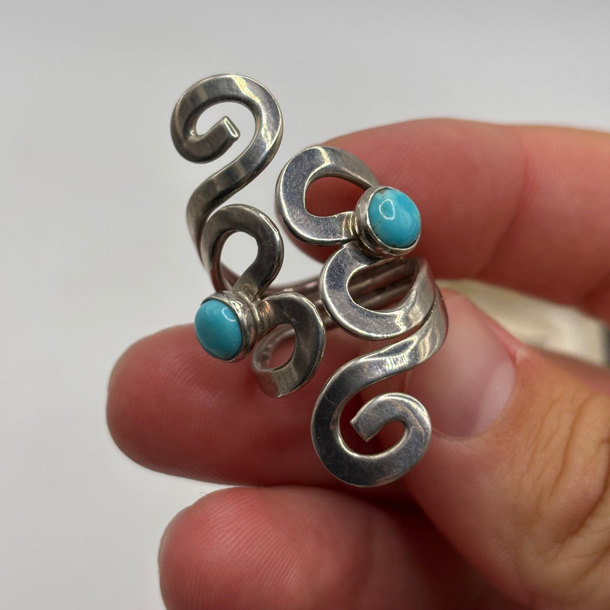 Silver Mexican Turquoise Ring (P)