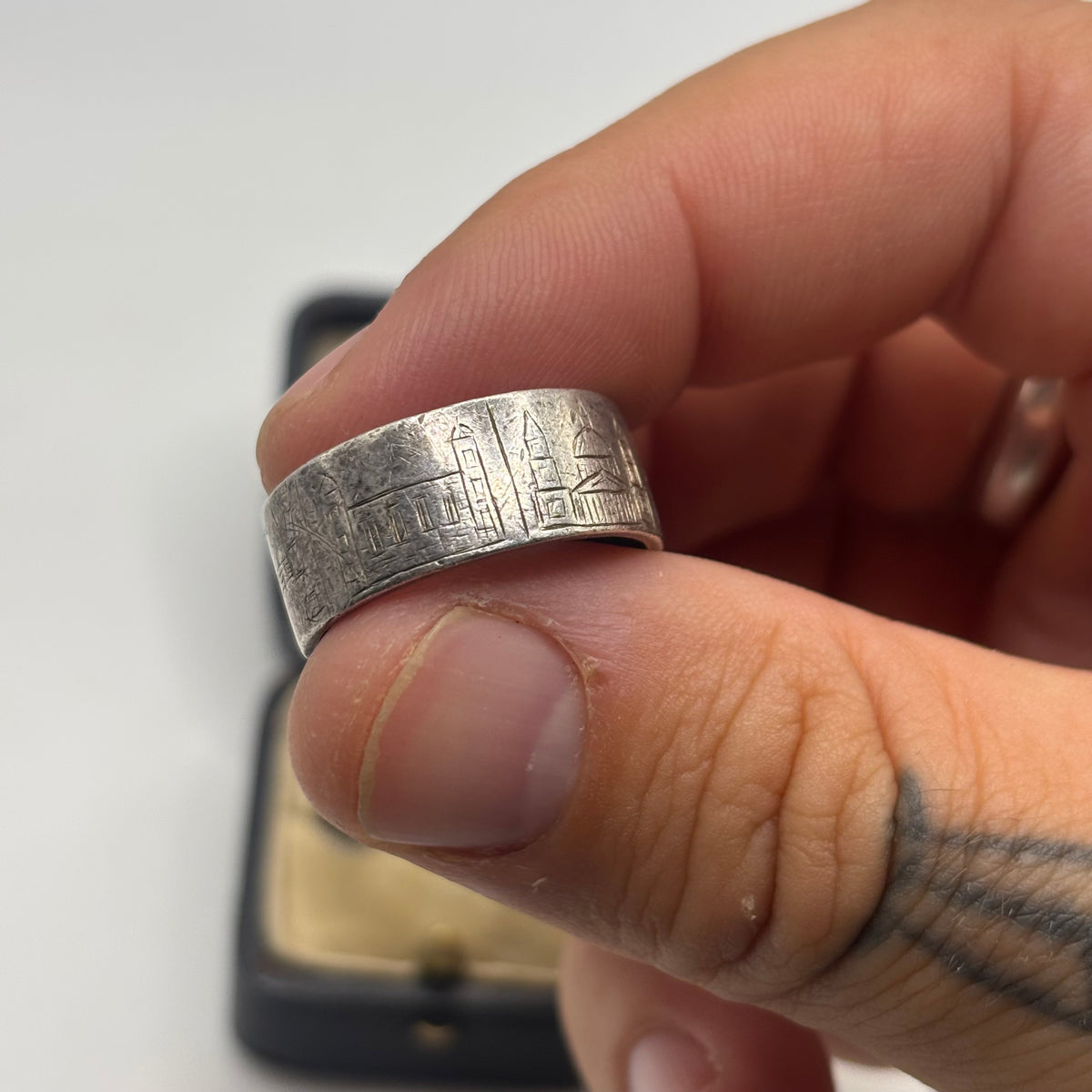 Silver Hand Made London Monuments Ring (T)