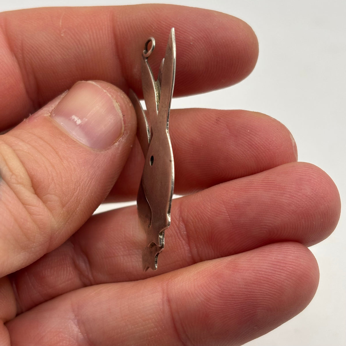 Silver Vintage Playboy Pendant