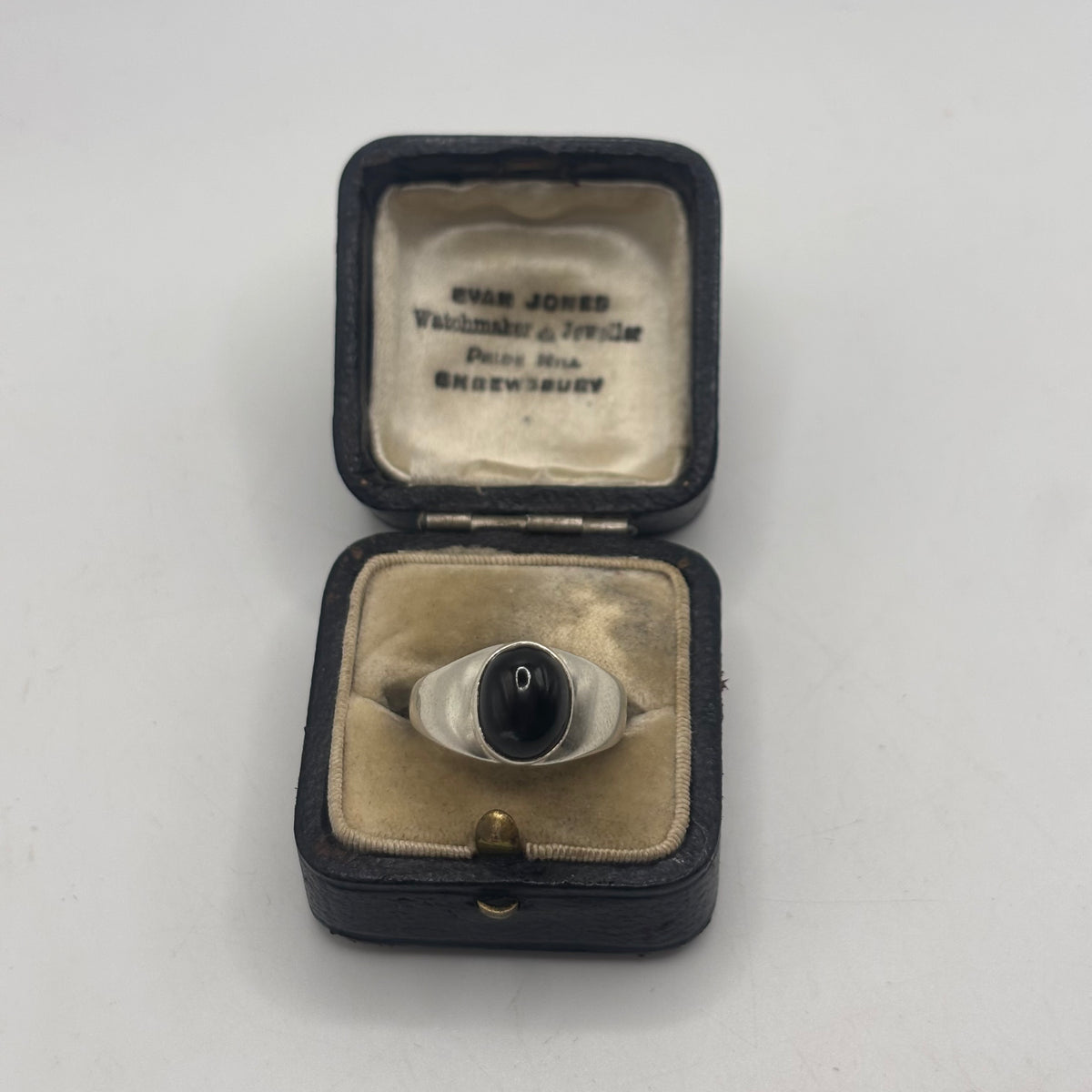 Silver Star Sapphire Signet Ring (O)