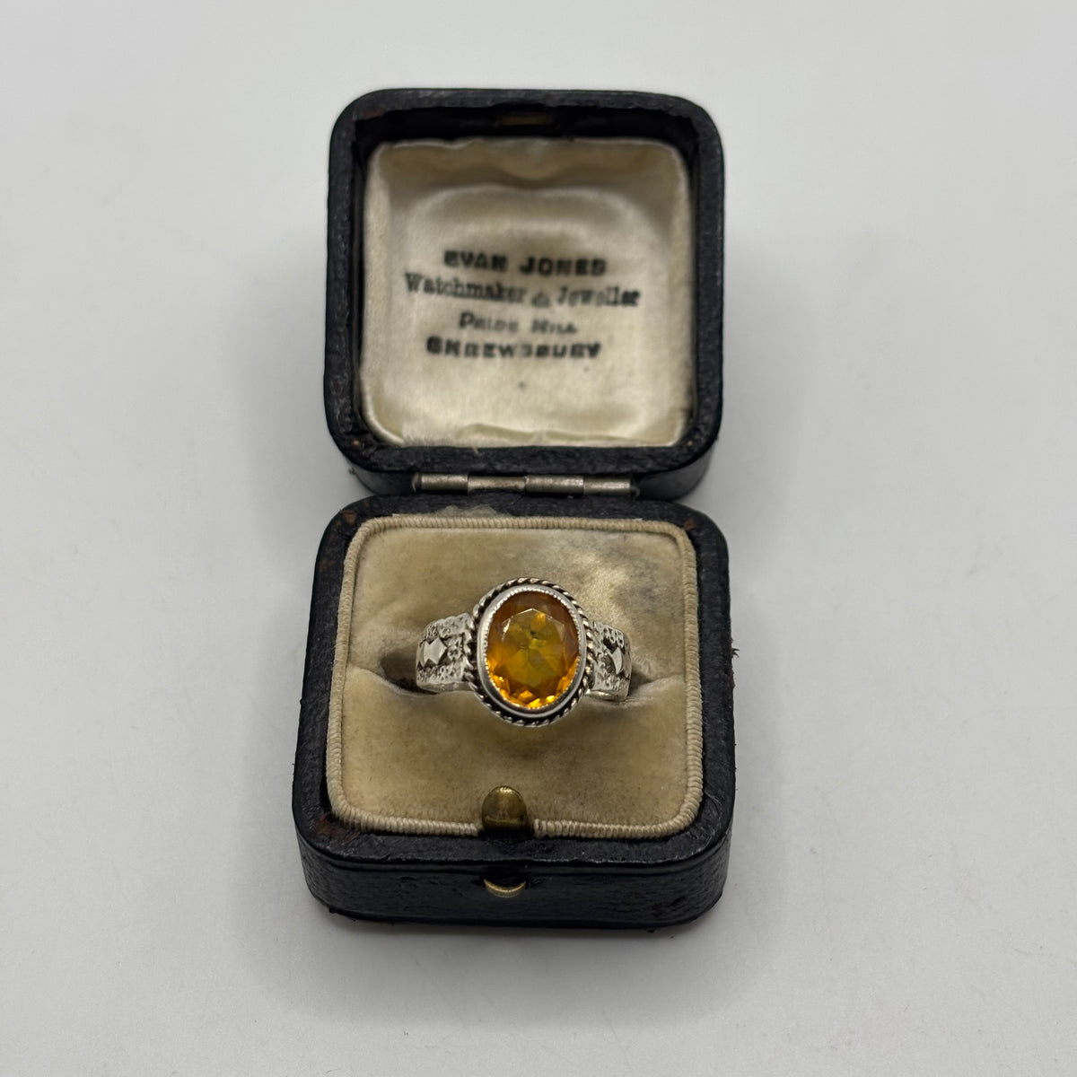 Silver Citrine Ring (L)