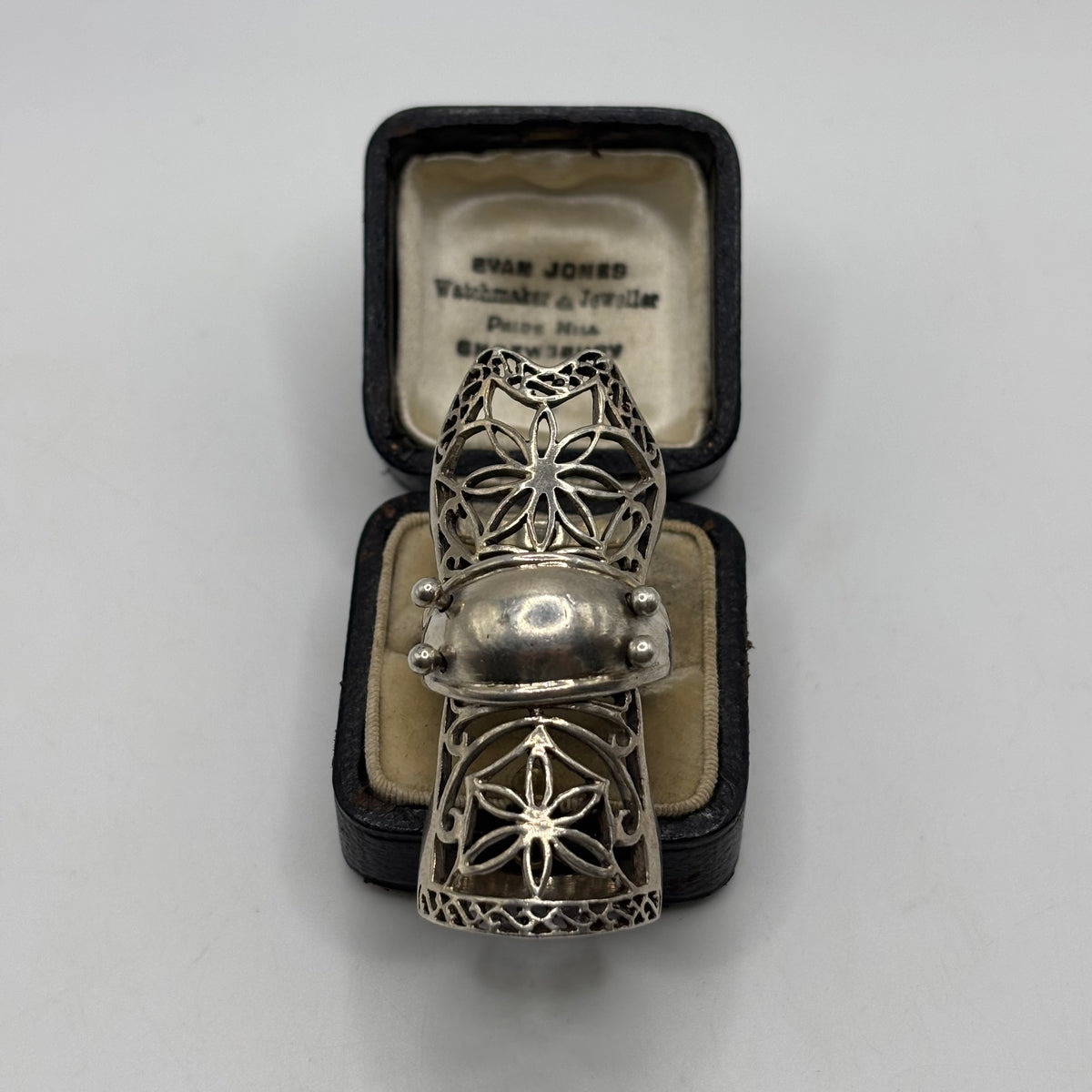 Silver Full Finger Armour Ring (R)
