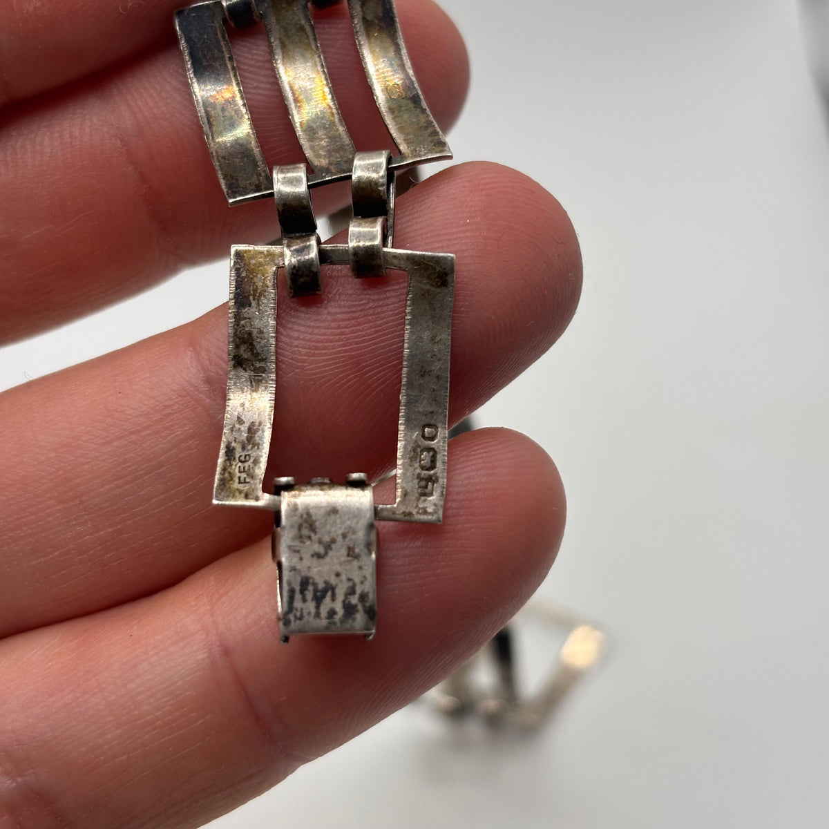 Silver 7.5” Vintage Bracelet