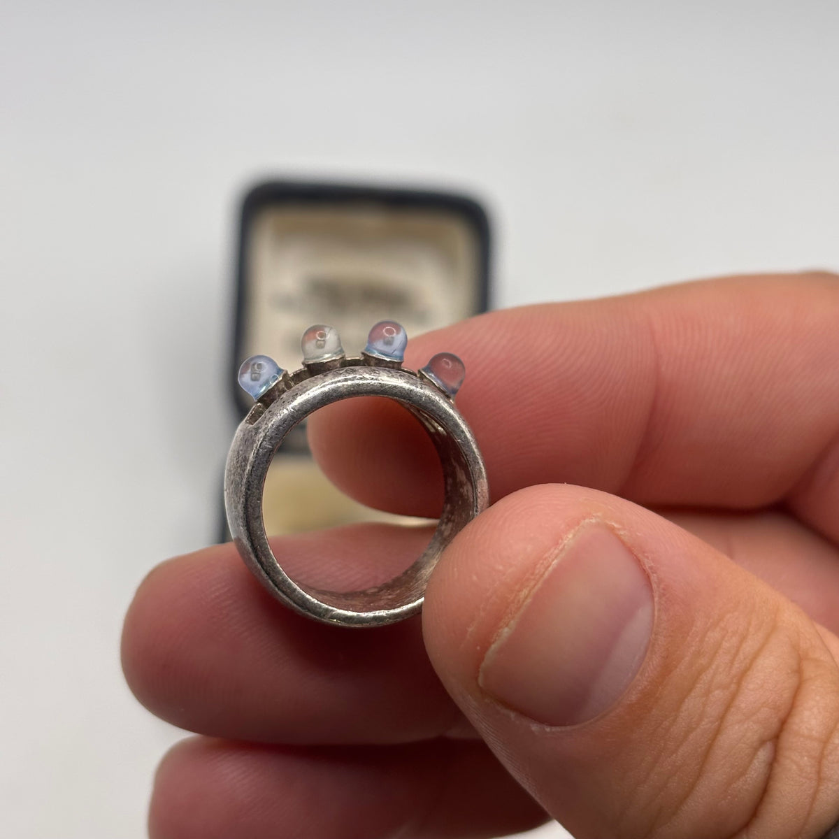 Silver Heavy Abstract Ring (J)