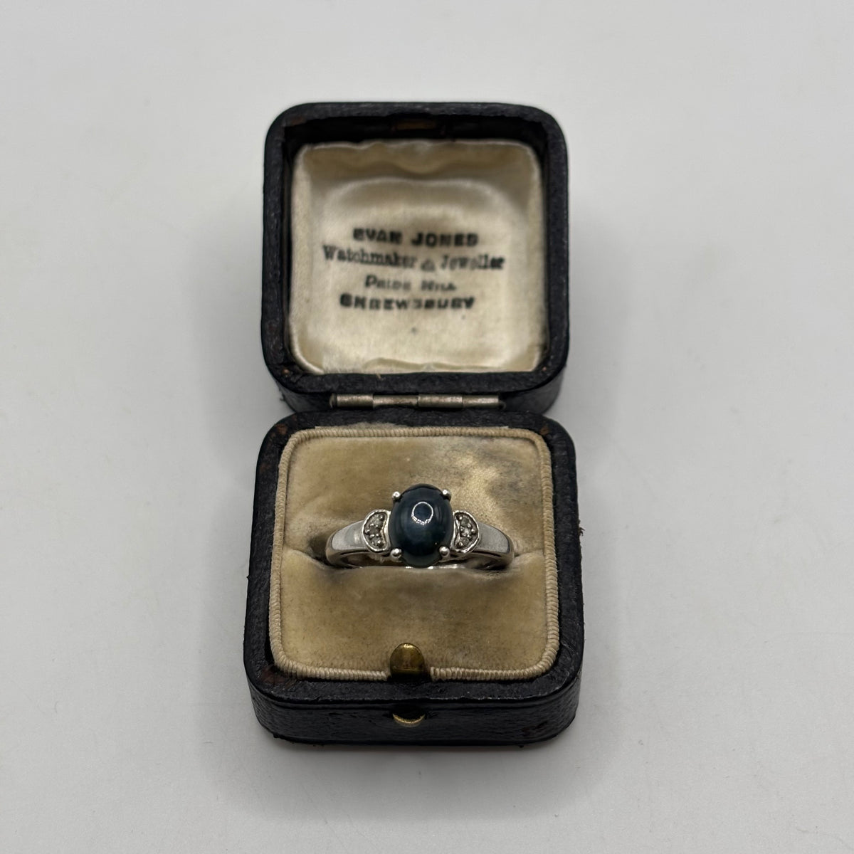 Silver Black Star Sapphire Ring (P)