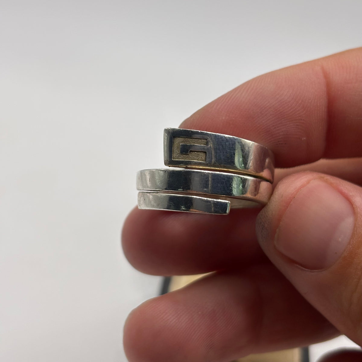 Silver Gucci Snake Ring (S)