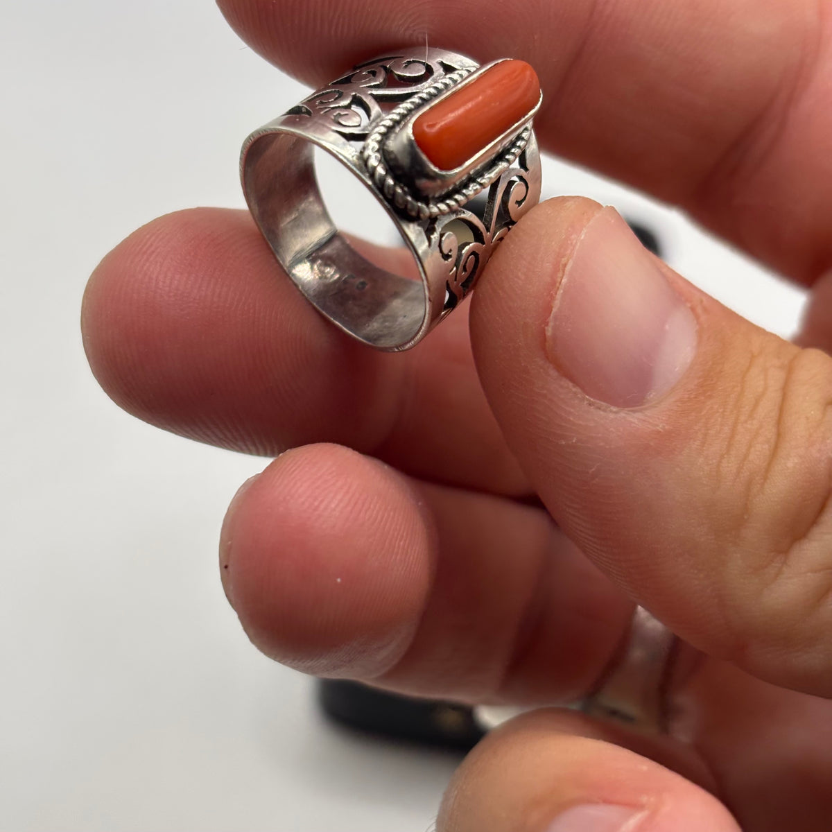 Silver Coral Ring (N)